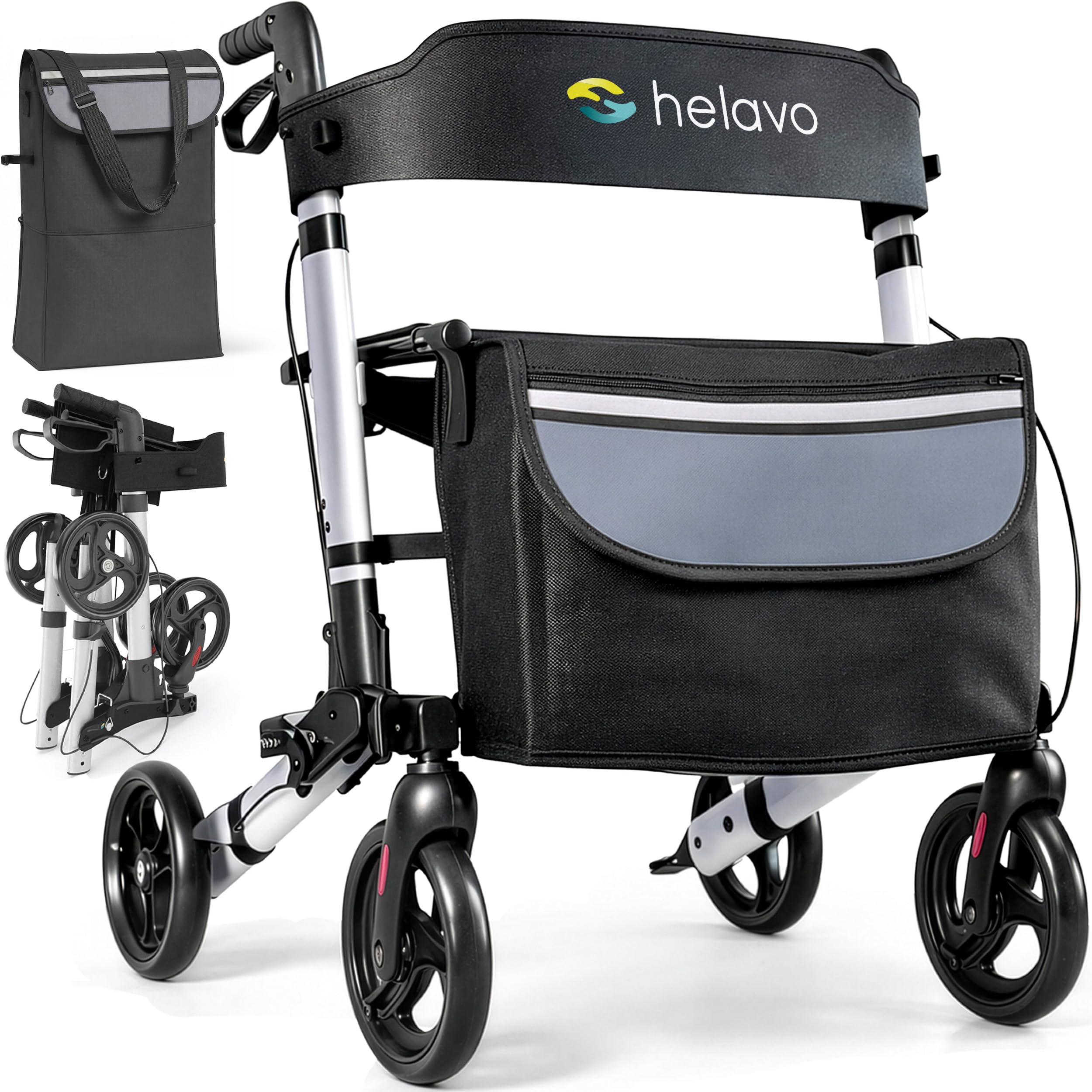 Helavo andador para ancianos - Caminadores de aluminio plegables para mayores