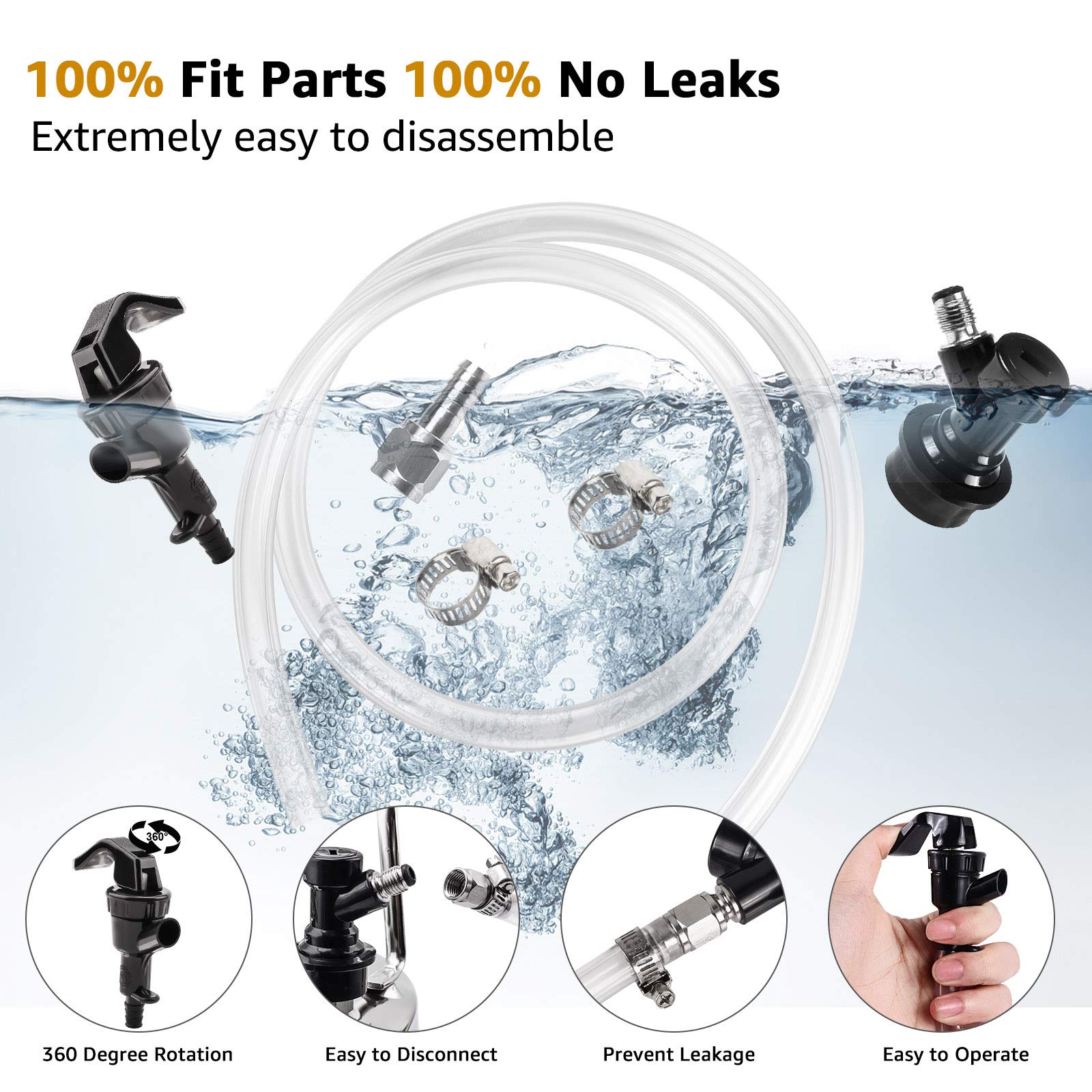 Buy Hgkeke 5ft Picnic Tap Beer Line Assembly Ball Lock Beer Line Keg