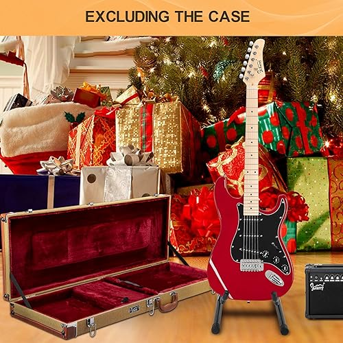 Vista 51 de GLARRY - Guitarra eléctrica de tamaño completo para zurdos de 39 pulgadas, para principiantes amantes de la música, con amplificador de 20 W y Verde