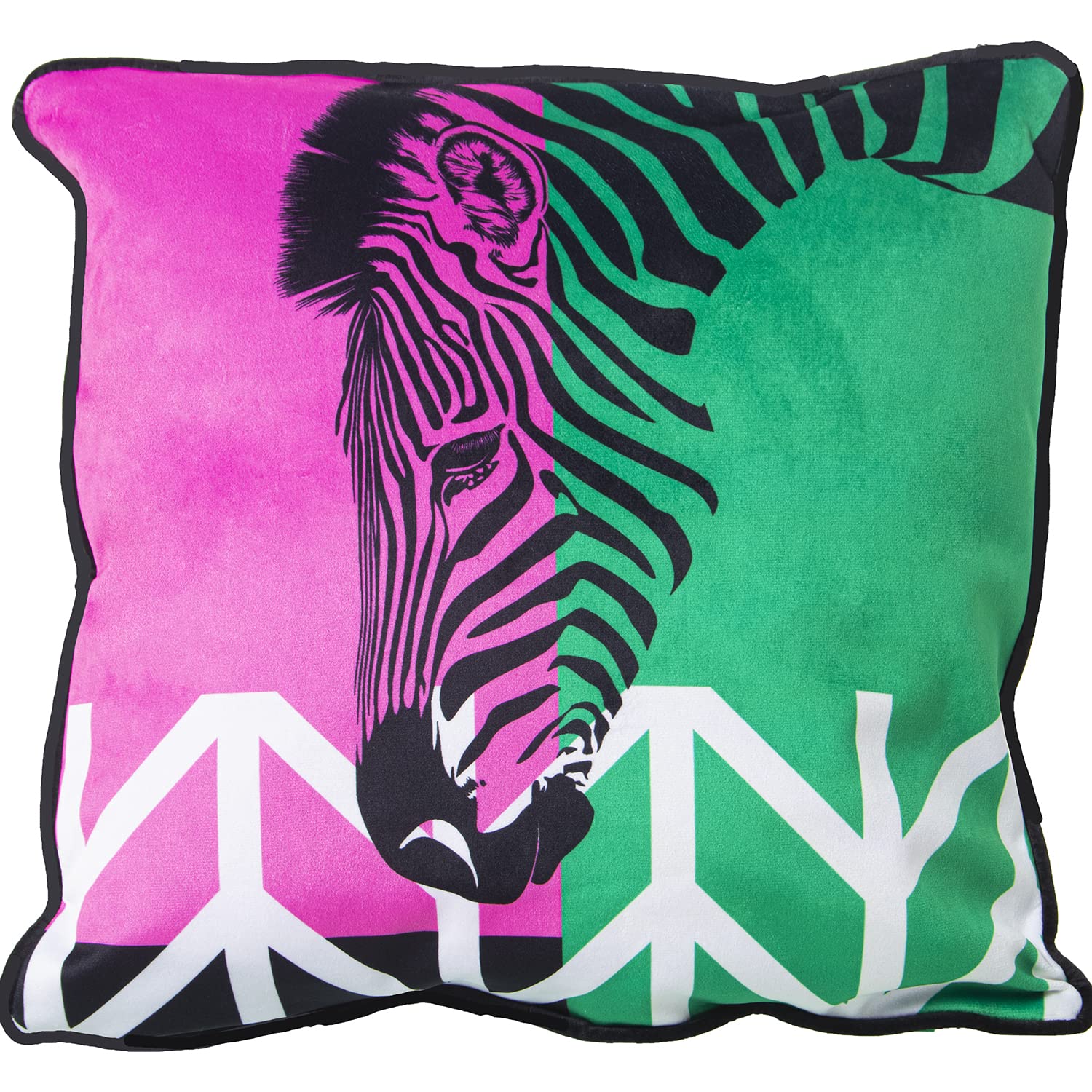 Coussin zèbre DRW en velours polyester pour décorer votre canapé