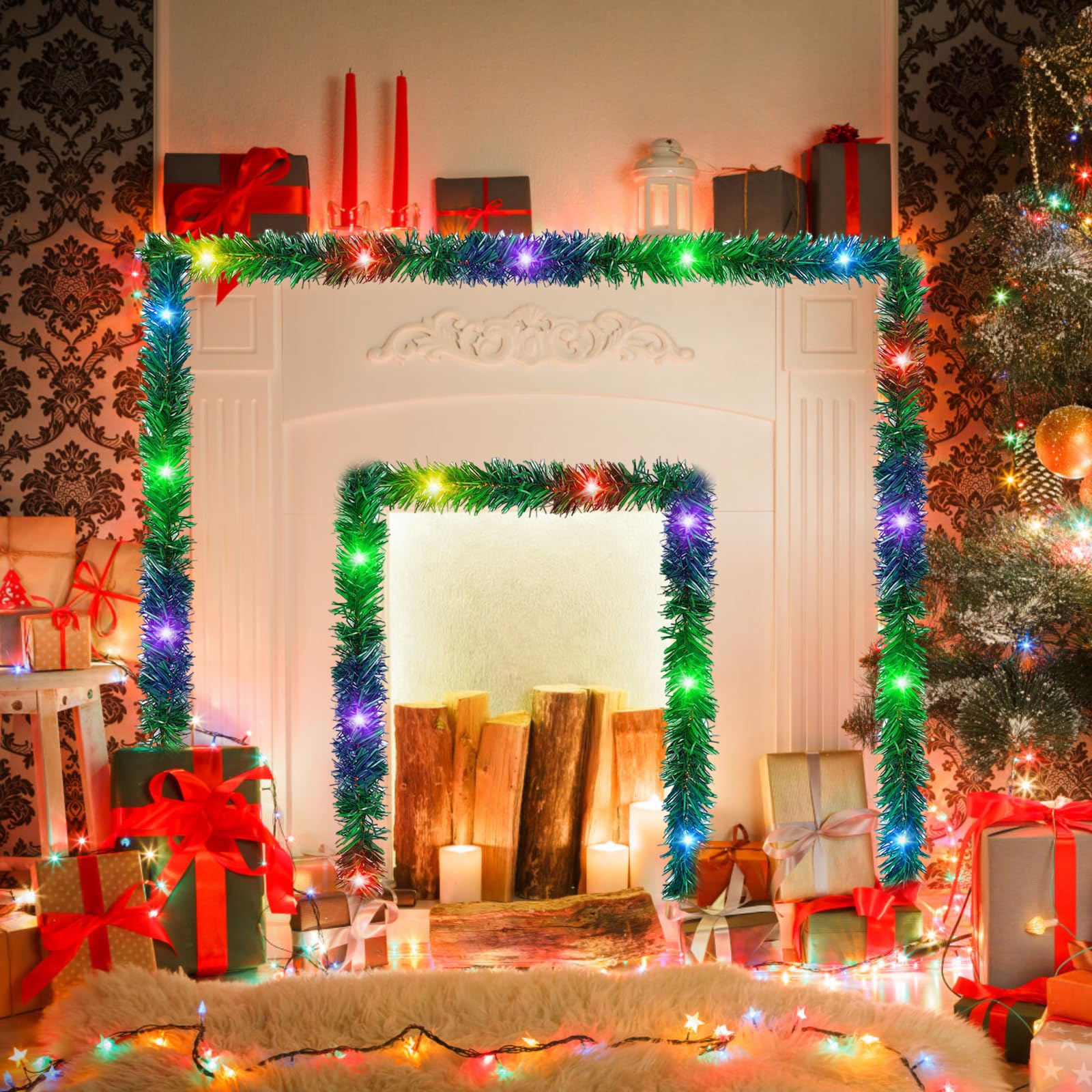 Wichtel Lichterkette Miniatur LED – 1m Bunte Deko-Lichter Für Puppenhaus & Weihnachtsdeko, Ca. 35 Lämpchen, Nicht