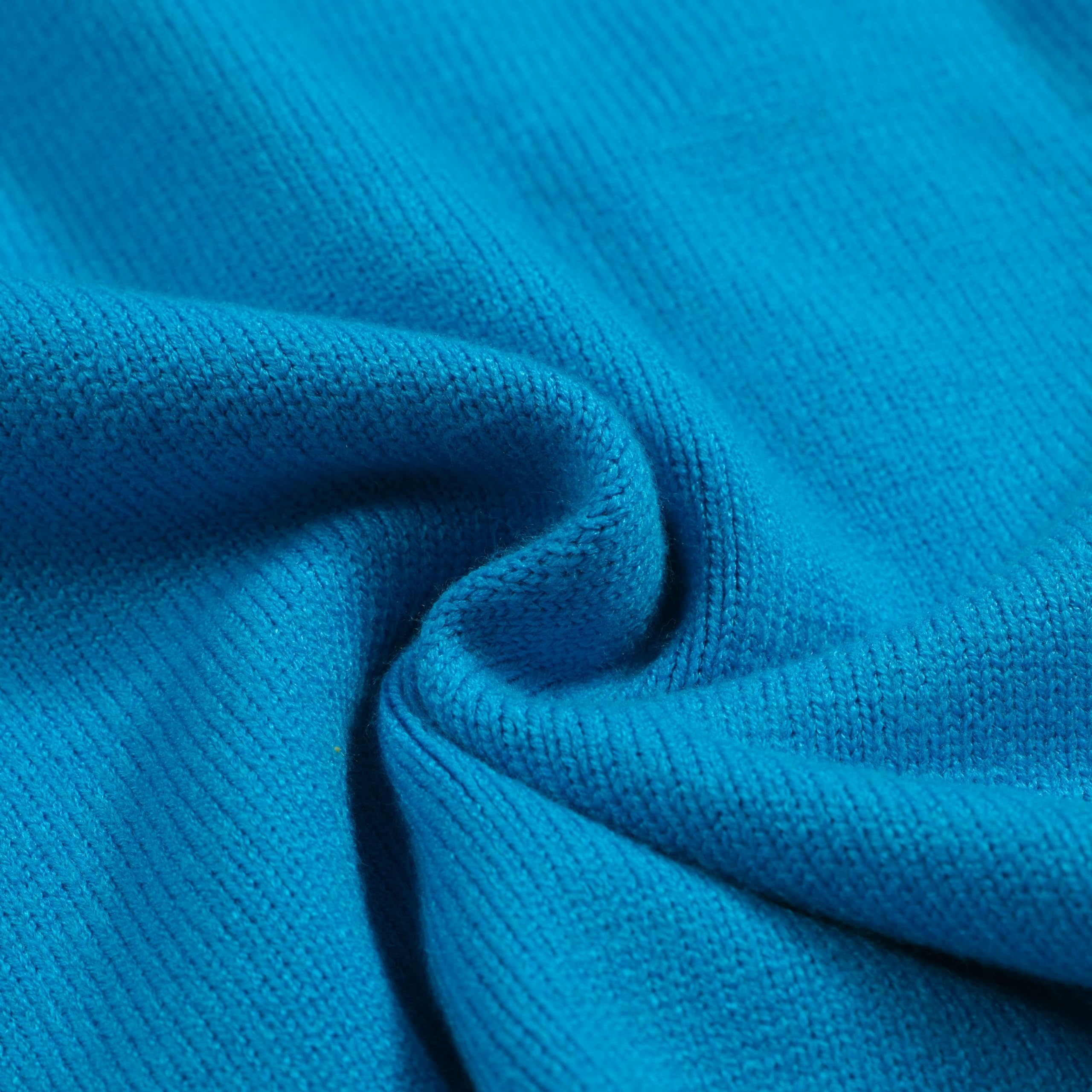 OXKNIT Herren Strickjacke Pullover mit V-Ausschnitt und Knöpfen, 1960er Retro Style Blau Stricken Langarmshirts Mantel