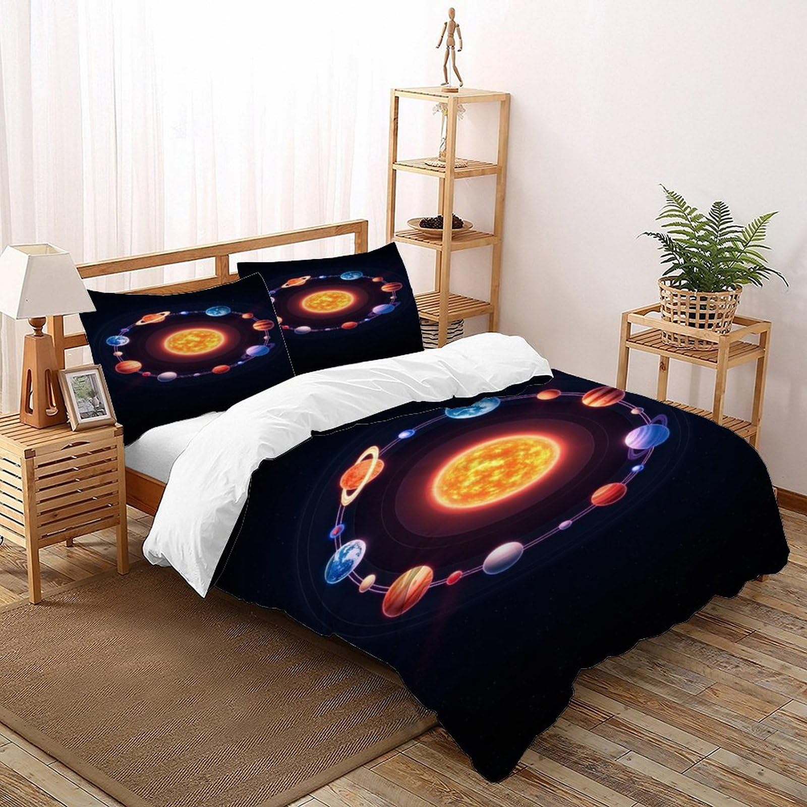Housse de couette crâne mexicain 135x200 chic lit simple avec taie d'oreiller