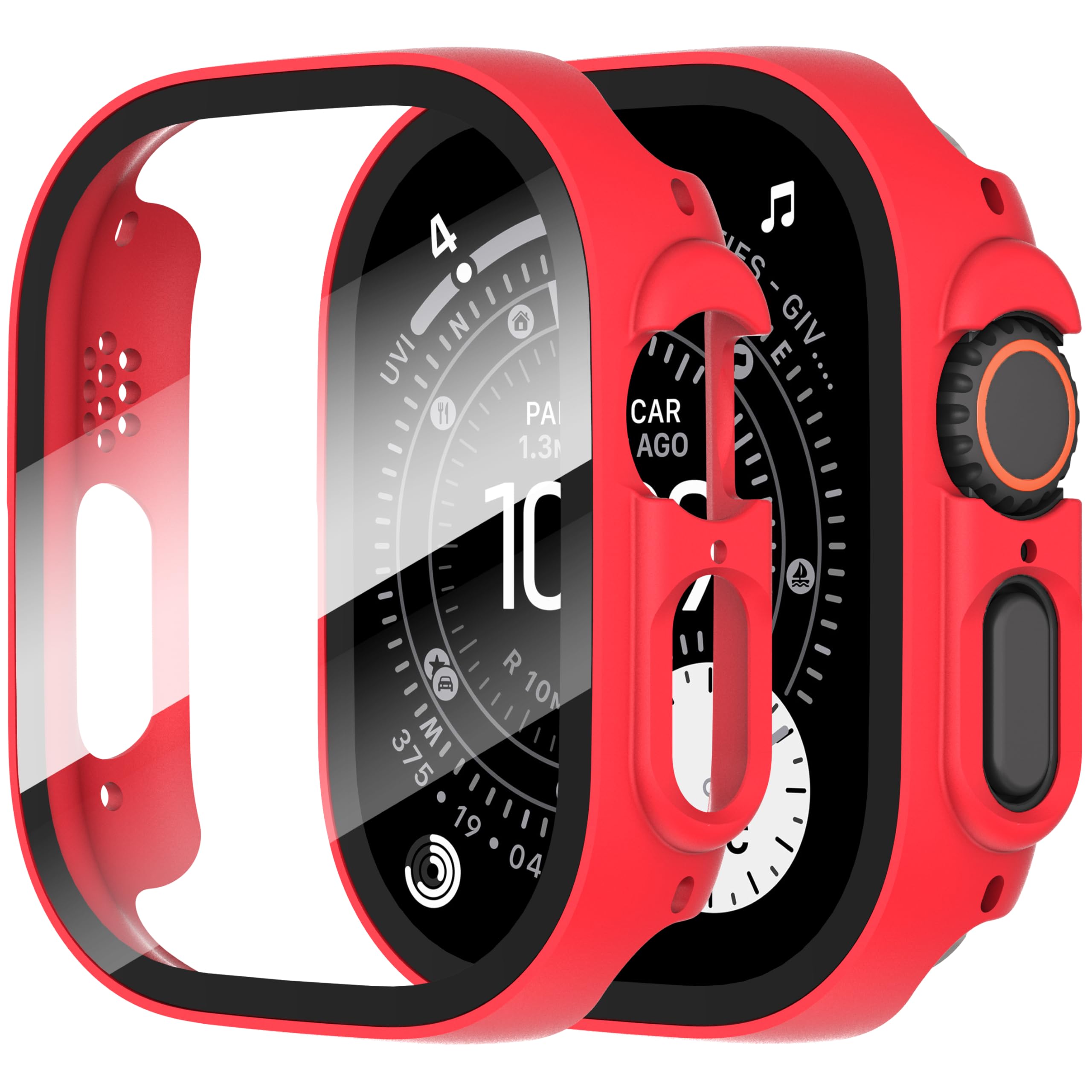 Diruite 2-Pack Screen Protector for Apple Watch SE 3/2/1 /Series 6 5 4 40mm Tempered Glass Case,All Around Hard Matte PC Protective Cover,Starlight Silver,40mm — view 31