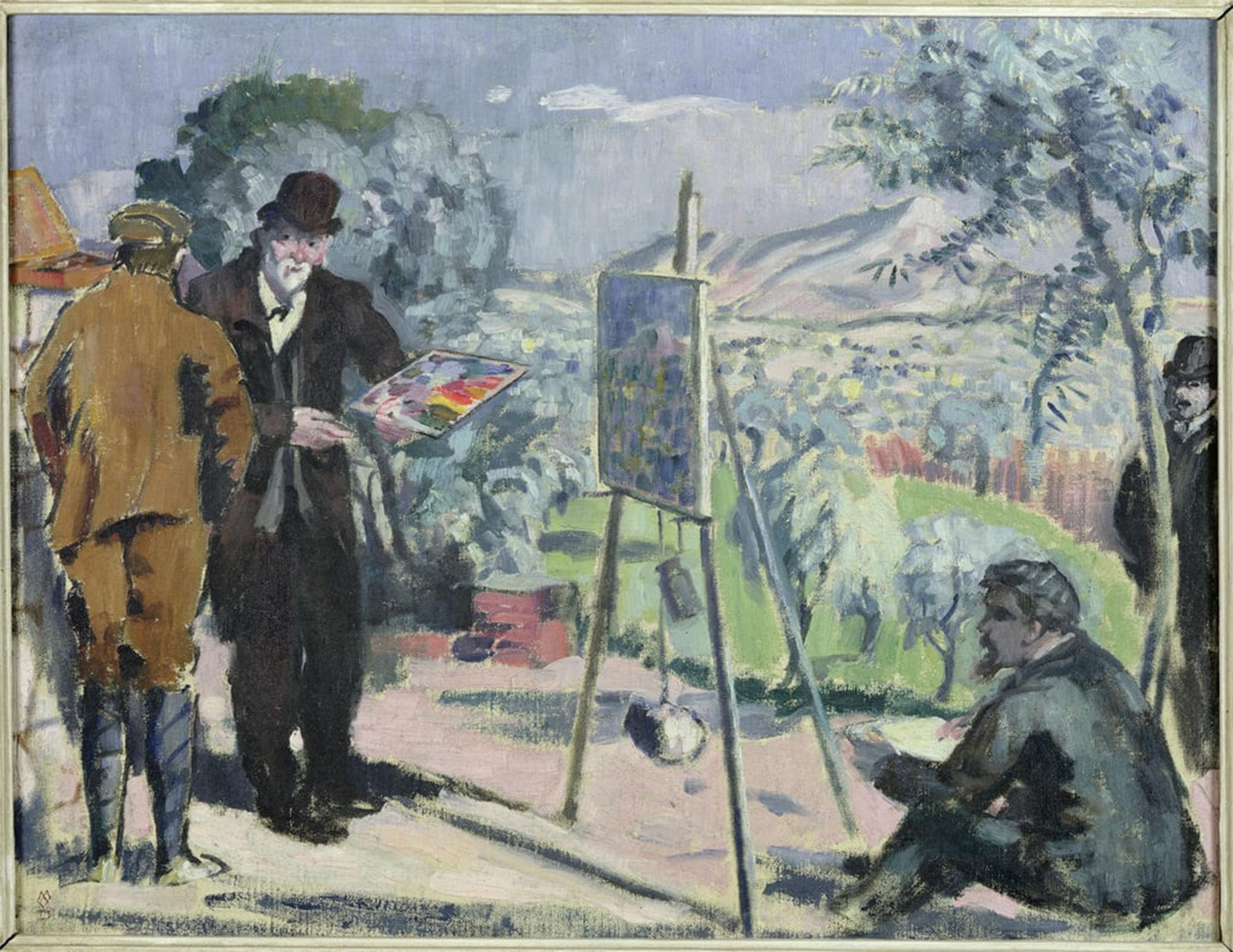 POSTERIIk Famous Print Pop Art Wall Art Graffiti a Visit to the House of Cezanne in Aix by Maurice Denis Art Prints for Home Decor 60x90cm