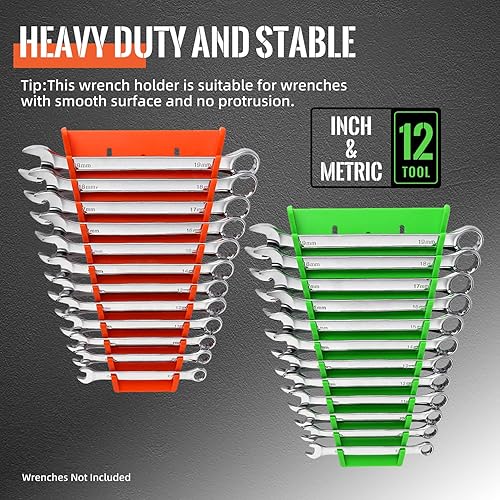 Miniatura 5 de Paquete de 4 organizadores magnéticos para llaves, bandejas de herramientas con soporte de llave de ABS, 48 ranuras de almacenamiento de llaves para