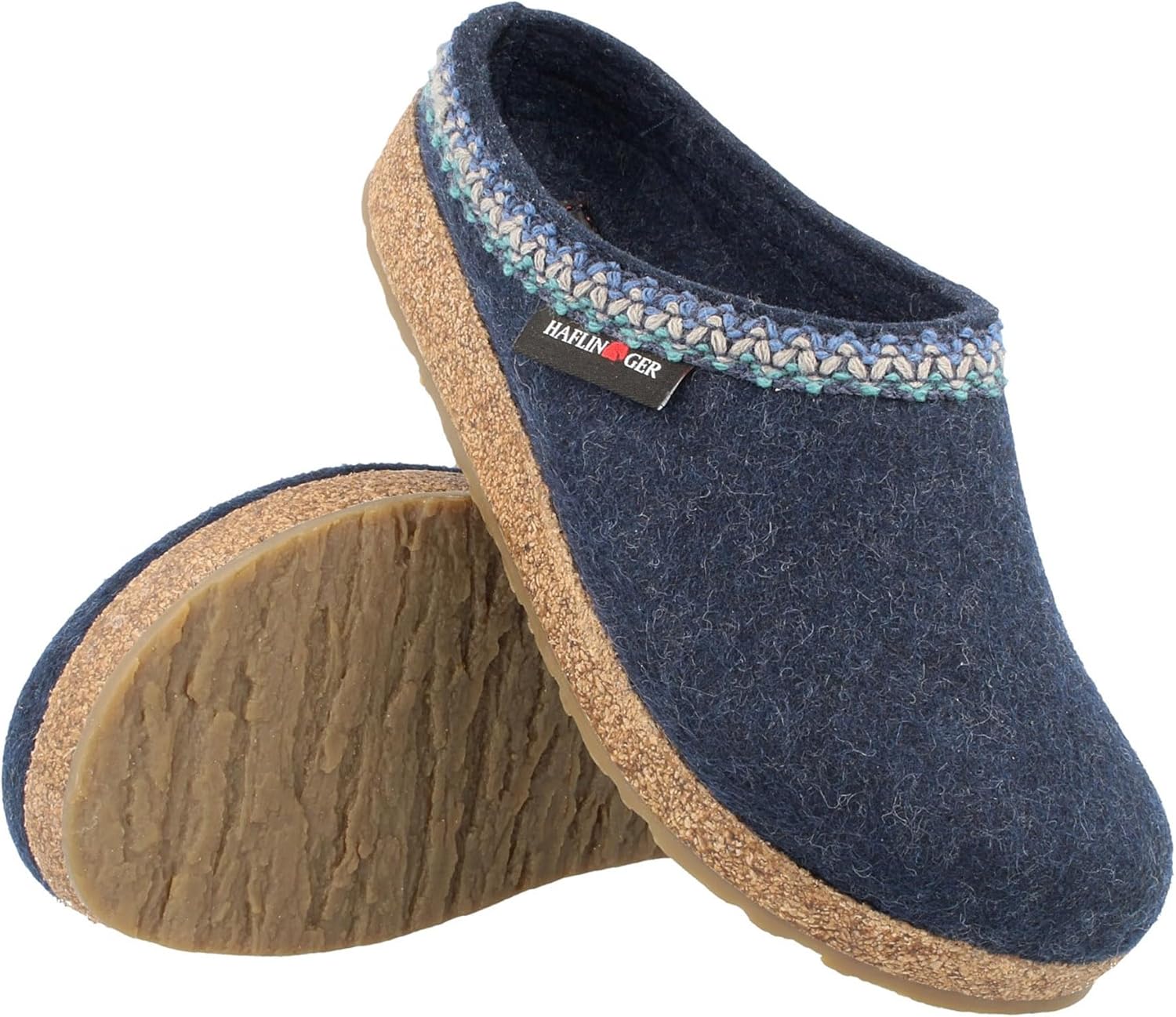 HAFLINGER Grizzly Zigzag Felt Clog Wool Slipper - Image 2