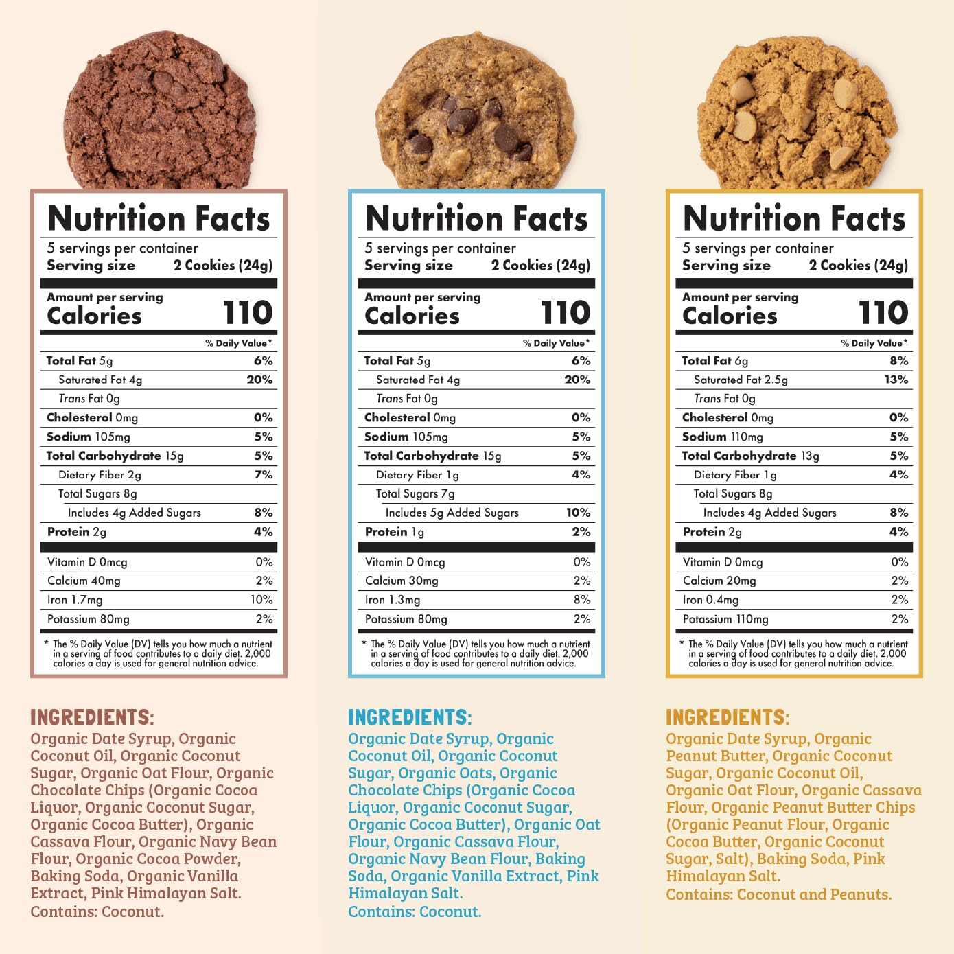Skout Organic Soft Baked Cookie Variety Pack (3 Pack) | Soft Baked Cookies | Plant-Based | Vegan | Gluten, Dairy, & Soy Free (3 Pack, Variety)