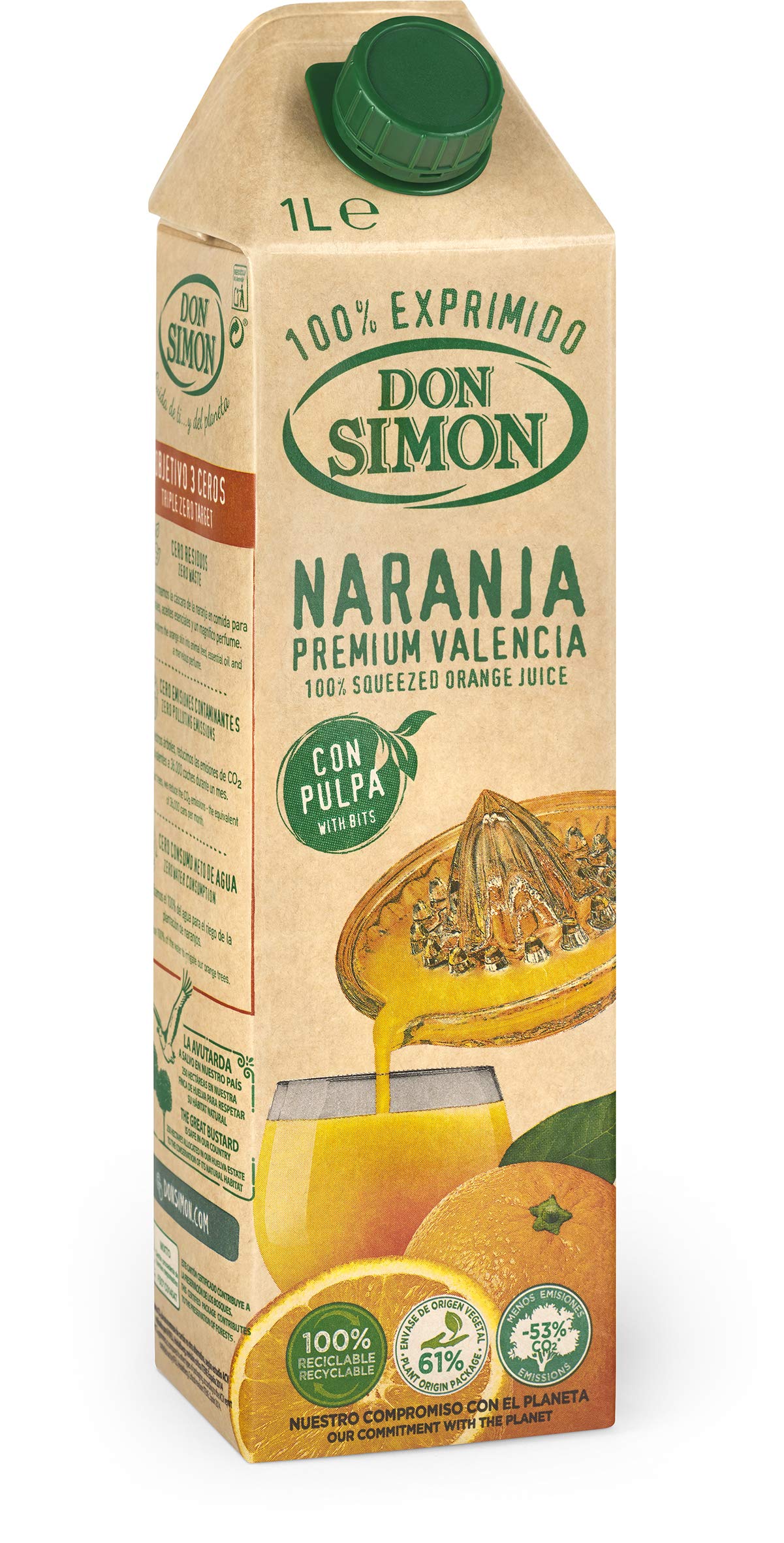 DON SIMON Orange Juice With Pulp 100% Natural, 1 Litre