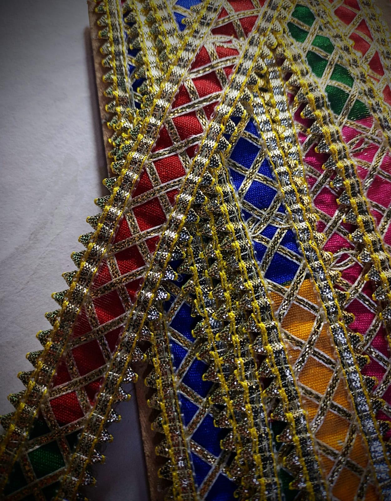 Vardhman (9 Meters) Handmade Traditional Rajputani/Rajasthani Embroidered Designer Zari Gota Patti Lace - Exquisite Embellishment for Saree Border, Dupattas & Cushion Covers (Multicolor_2) (B0CCCZSVLP) Amazon Price History, Amazon Price Tracker