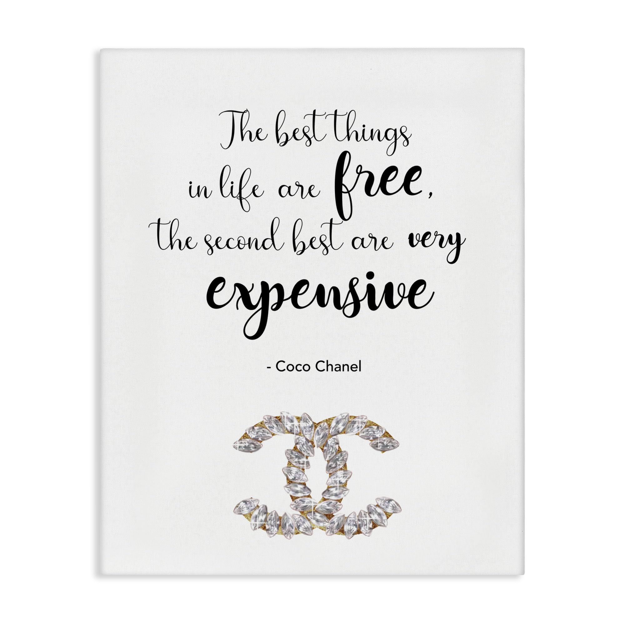 'Best Things In Life Fashion Phrase'| Canvas Art