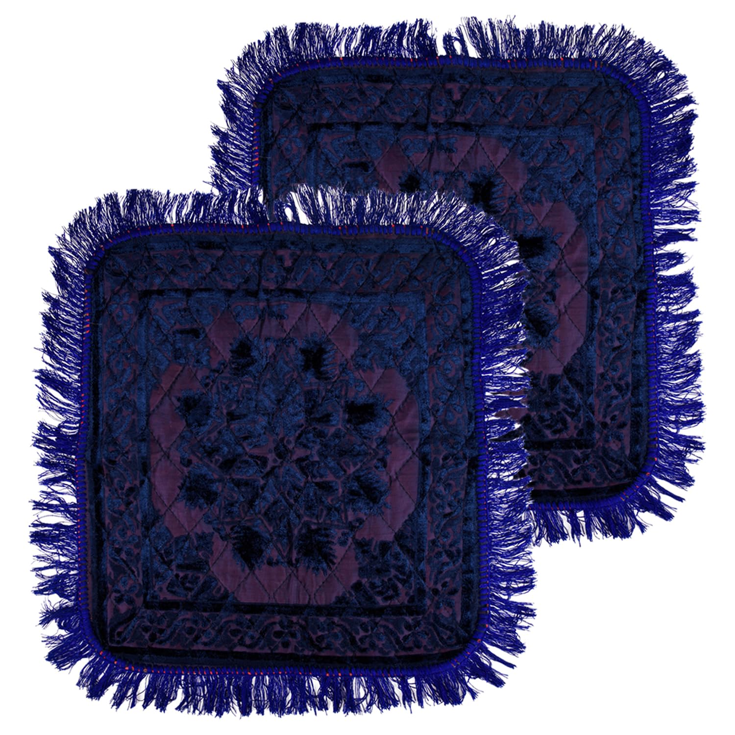 Kuber Industries Prayer Mat | Velvet Aasan Mat | Meditation Prayer Pooja Carpet Mat | Non Slip Aasan Mat | Aasan Mat for Pooja | Self Pooja Prayer Mat | Traditional Aasan Prayer Mat | Pack of 2 | Blue-picture-16