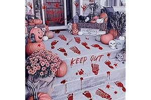105 Pcs Halloween Bloody Handprint Decals