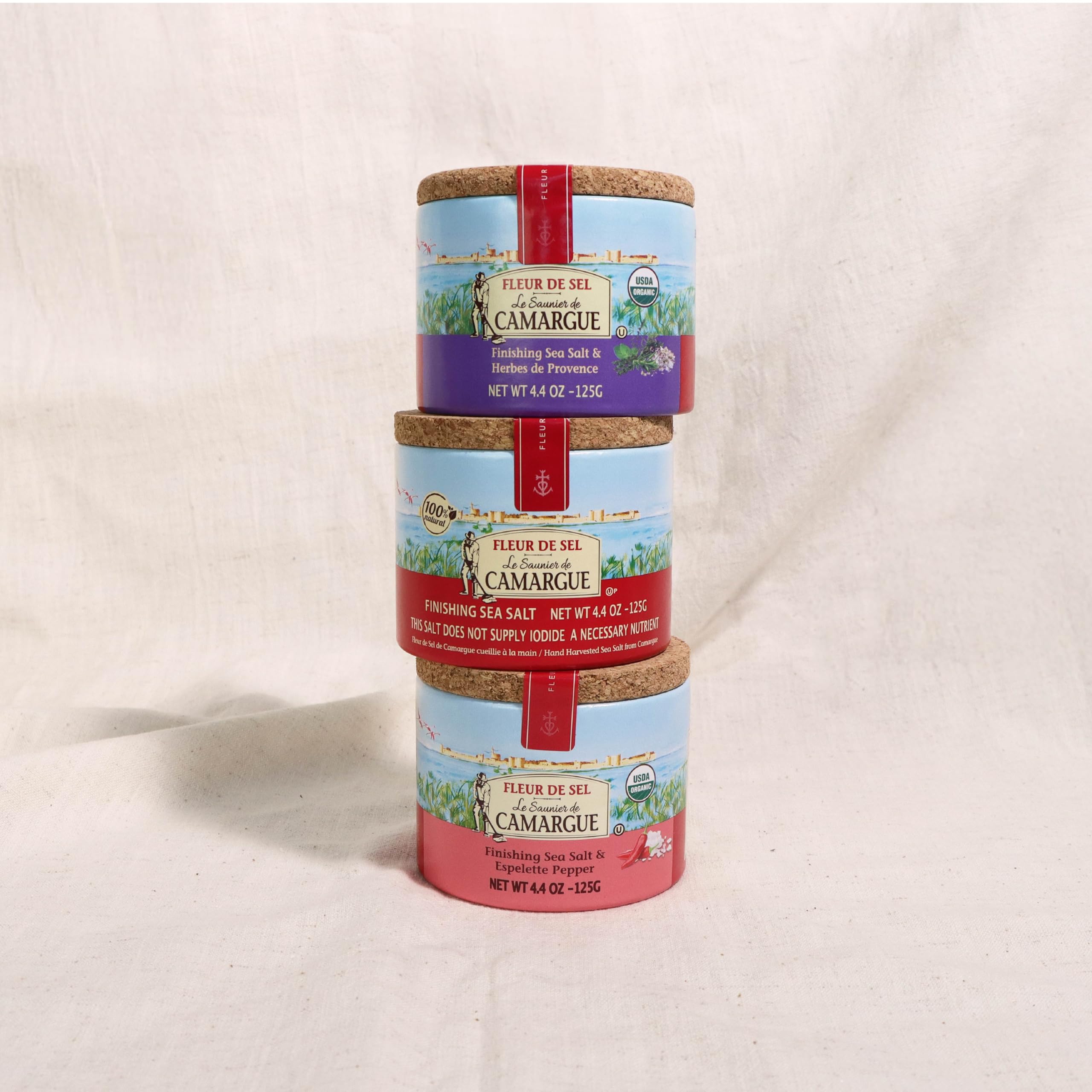 PsinzmkLe Saunier De Camargue Fleur de Sel (Meersalz), 125 ml, 2 Stück