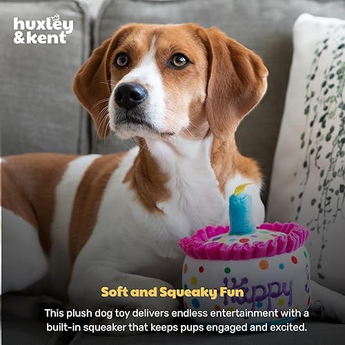 Miniatura 6 de Huxley & Kent Divertido juguete para perros con chirriador, juguetes chirriantes de felpa para perros pequeños, medianos y grandes, animal de