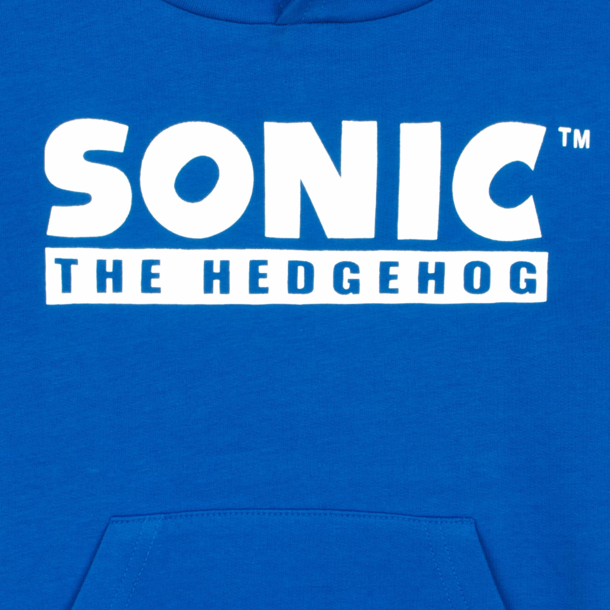 Sonic The Hedgehog Felpa Bambino, Felpa con Cappuccio Gamer con Orecchie 3D