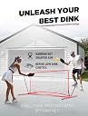 MerryMove Pickleball Practice Rebounder: 2in1 Pickle Ball Equipment for Solo Practice, Rebounder Training with Strategically Placed Targets, 6FT Mini Pickleball Net for Backyard, Driveway, and Garage gallery image