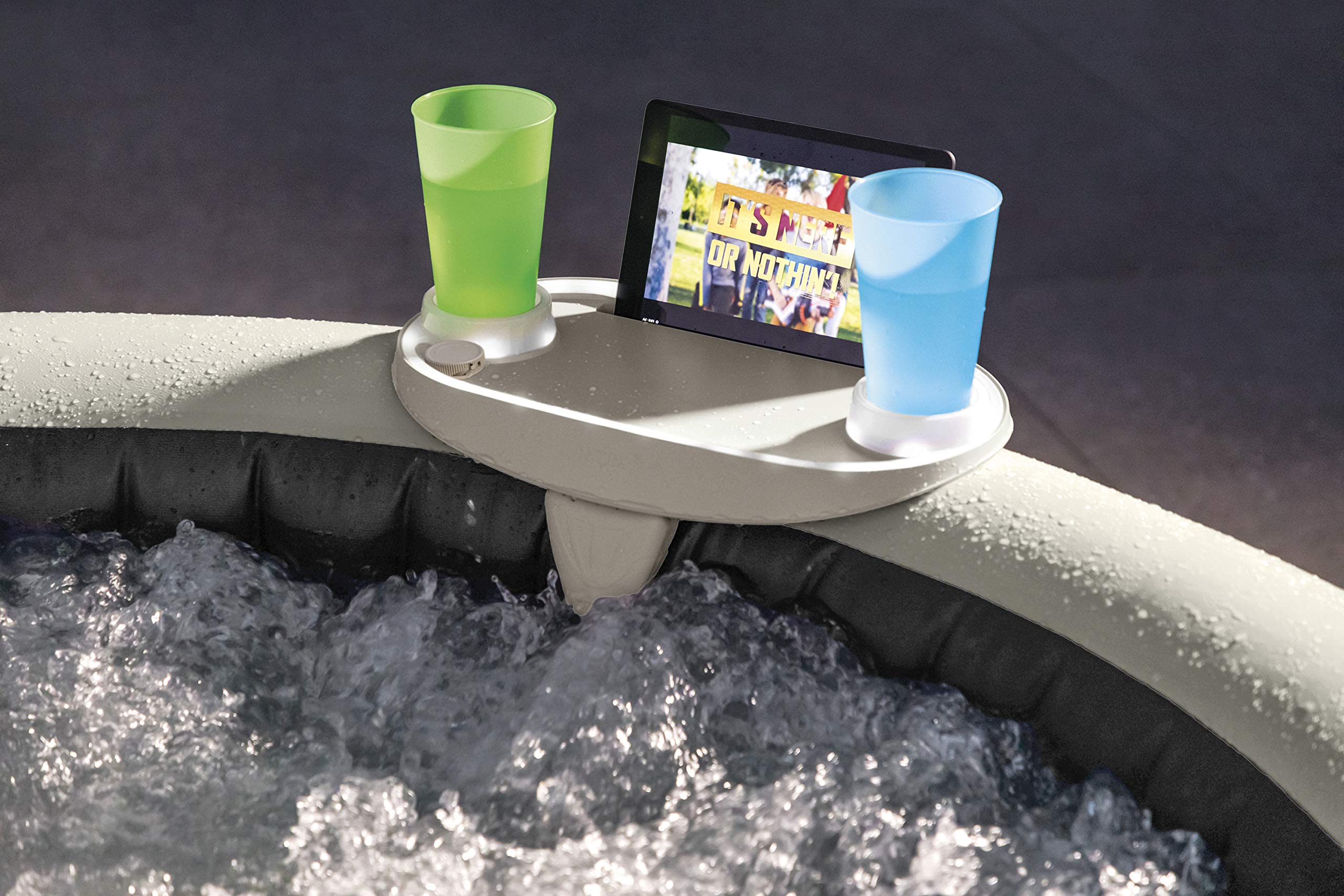 Intex 28520 Objekthalter für Spa mit Licht & 28004 PureSPA Reinigungsset