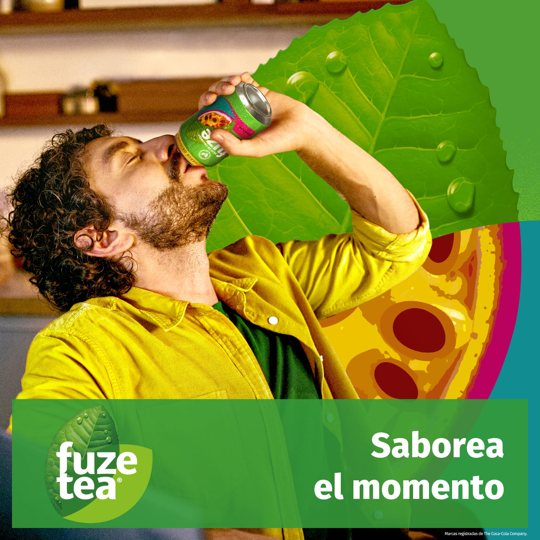 Fuze Tea Maracuyá Refresco de Té Verde Latas 330 ml Pack 24