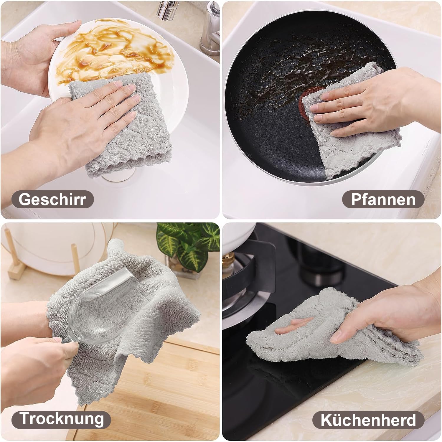 Vente en gros de chiffons de nettoyage en microfibre de qualité supérieure de 16 Vente en gros de chiffons de nettoyage en microfibre de qualité supérieure de 16