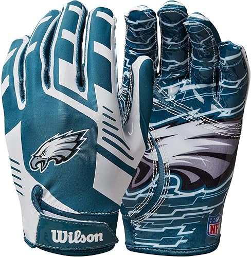 Miniatura 92 de WILSON NFL Guantes de fútbol americano con ajuste elástico, para jóvenes y adultos