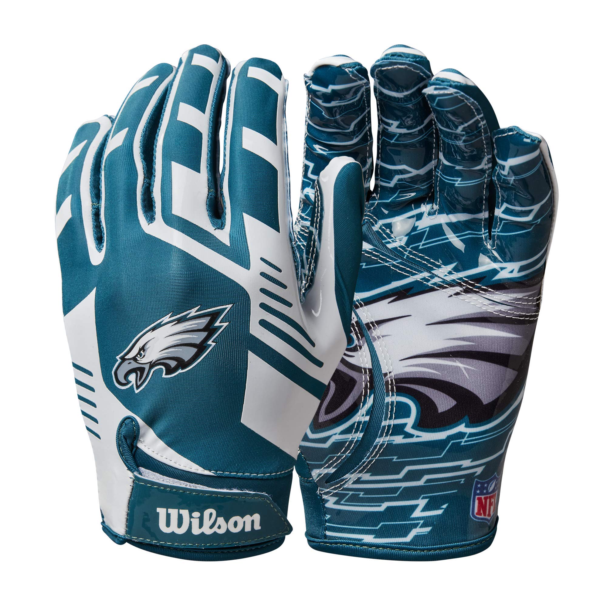 Wilson NFL Stretch Fit Football Gloves – Youth and Adult Sizes