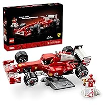 LEGO Icons Ferrari F2004 e Michael Schumacher – Modello di Auto F1 per Adulti – Set con Motore V10 e Minifigure da Collezione del Pilota – Regalo Fai da Te per i Fan degli Sport Motoristici – 11375