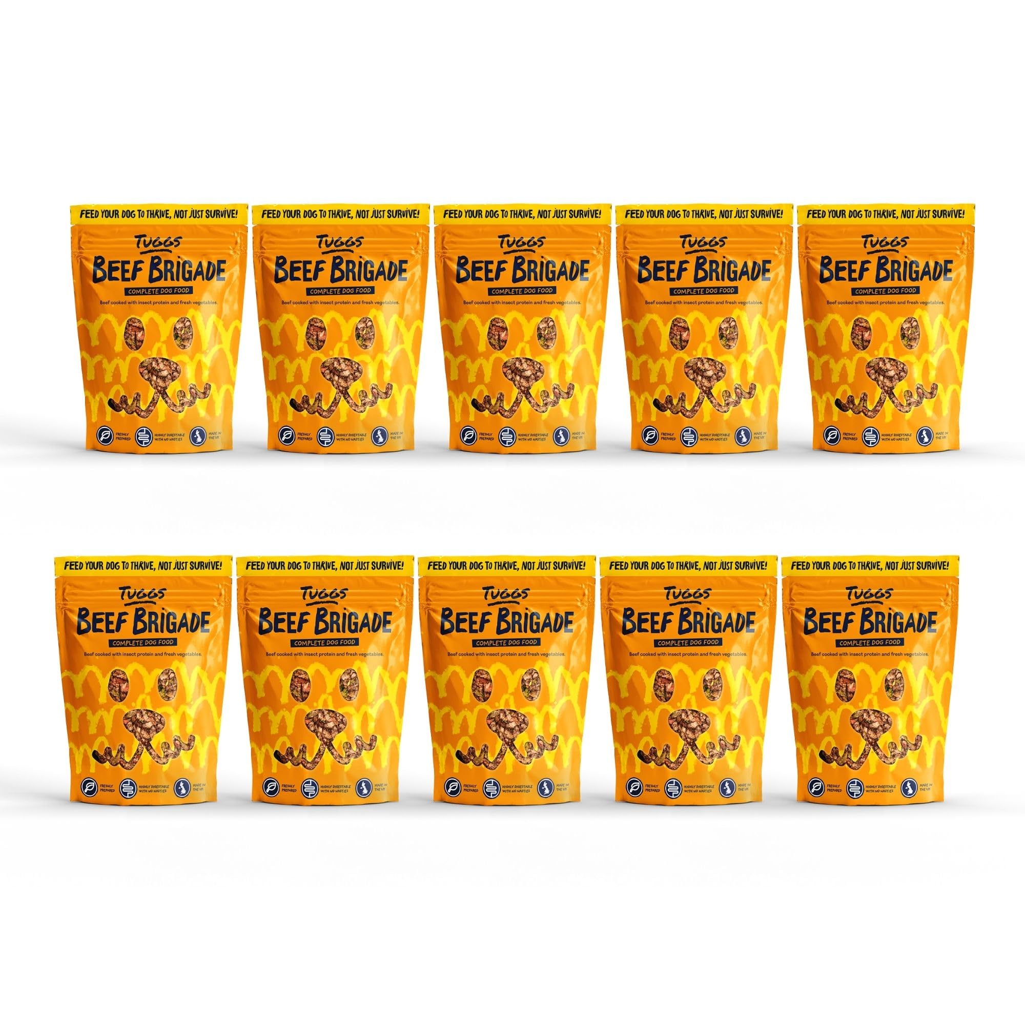Tuggs Gently Cooked Dog Food – Beef – Pack of 10 × 700g – Fresh, Grain-Free, Natural Ingredients