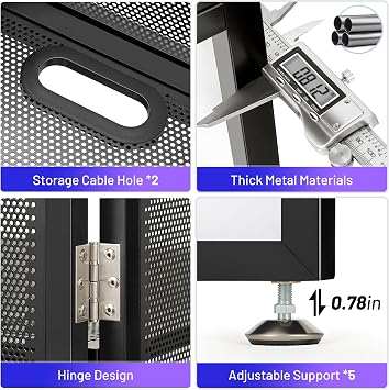 CAHAYA DJ Booth Stand Portable DJ Table Facade for Laptop & Controller Double Top Corners Black & White Scrims for Lighting Easy Setup Foldable Storage with Bag 40L x 20W