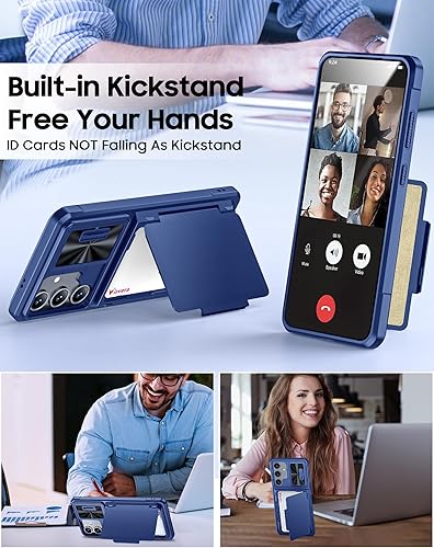 Miniatura 8 de Vizvera Funda para Samsung Galaxy Z Flip 4 con protección de bisagra, funda Flip z 4 de cuerpo completo, funda de silicona todo incluido a prueba de