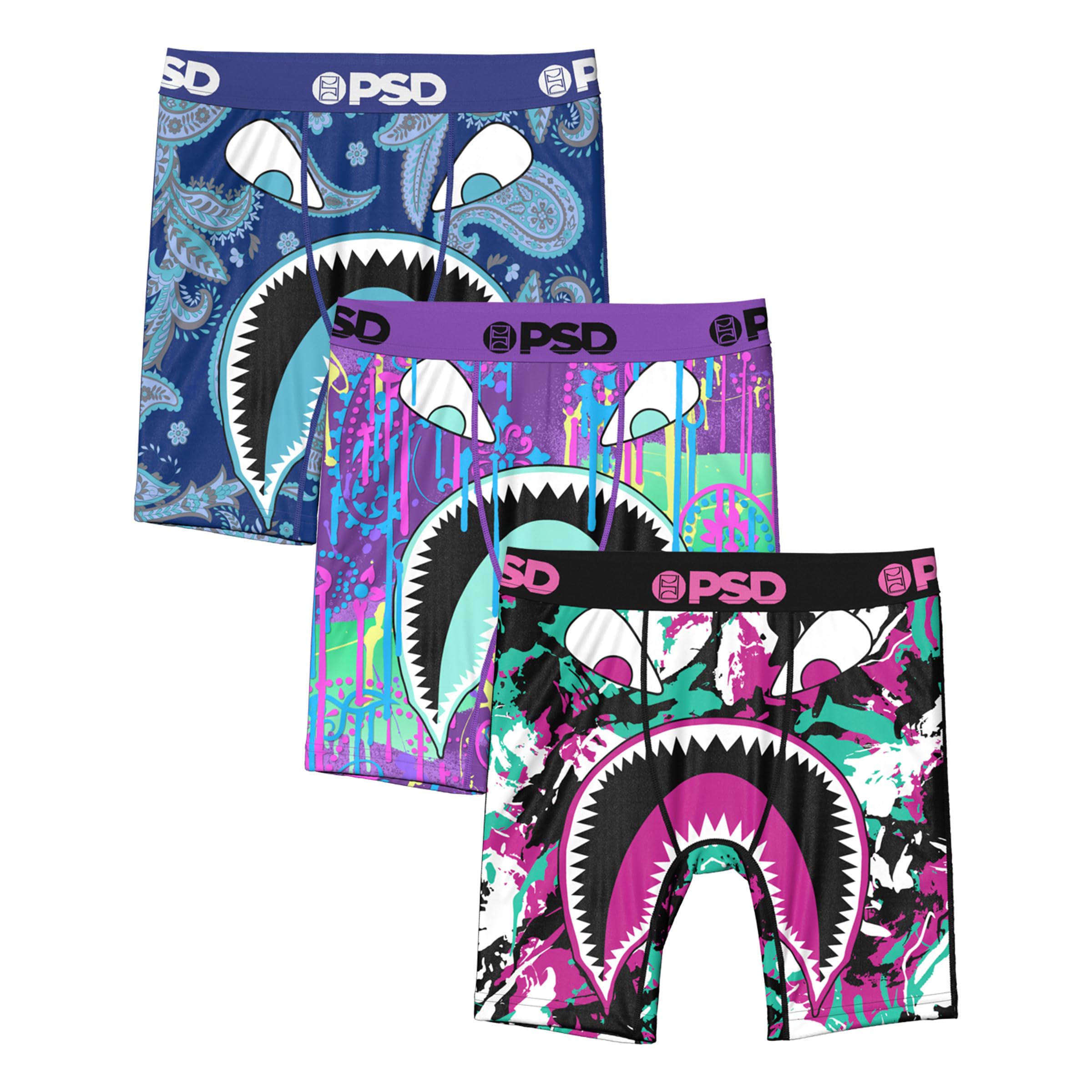 PSD Underwear Youth Boys Boxer Briefs - Warface Print, Comfortable Active Underwear for Boys, Boys Underwear Packs &amp; Singles