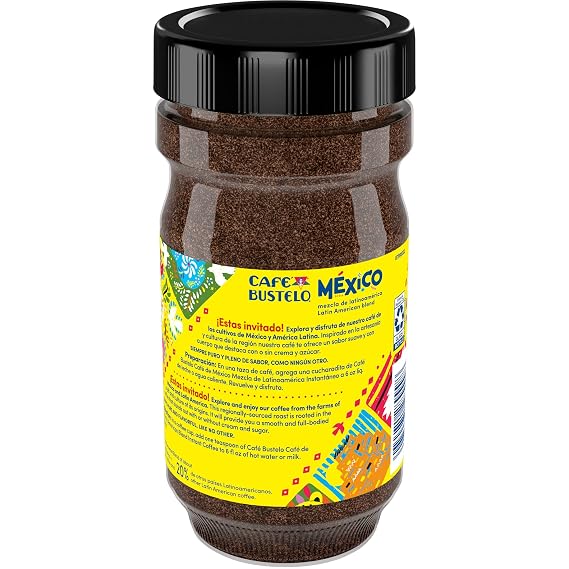 Cafe Bustelo Cafe de Mexico Latin American Blend Dark Roast Instant Coffee, 7.05 Ounce (Packaging May Vary)