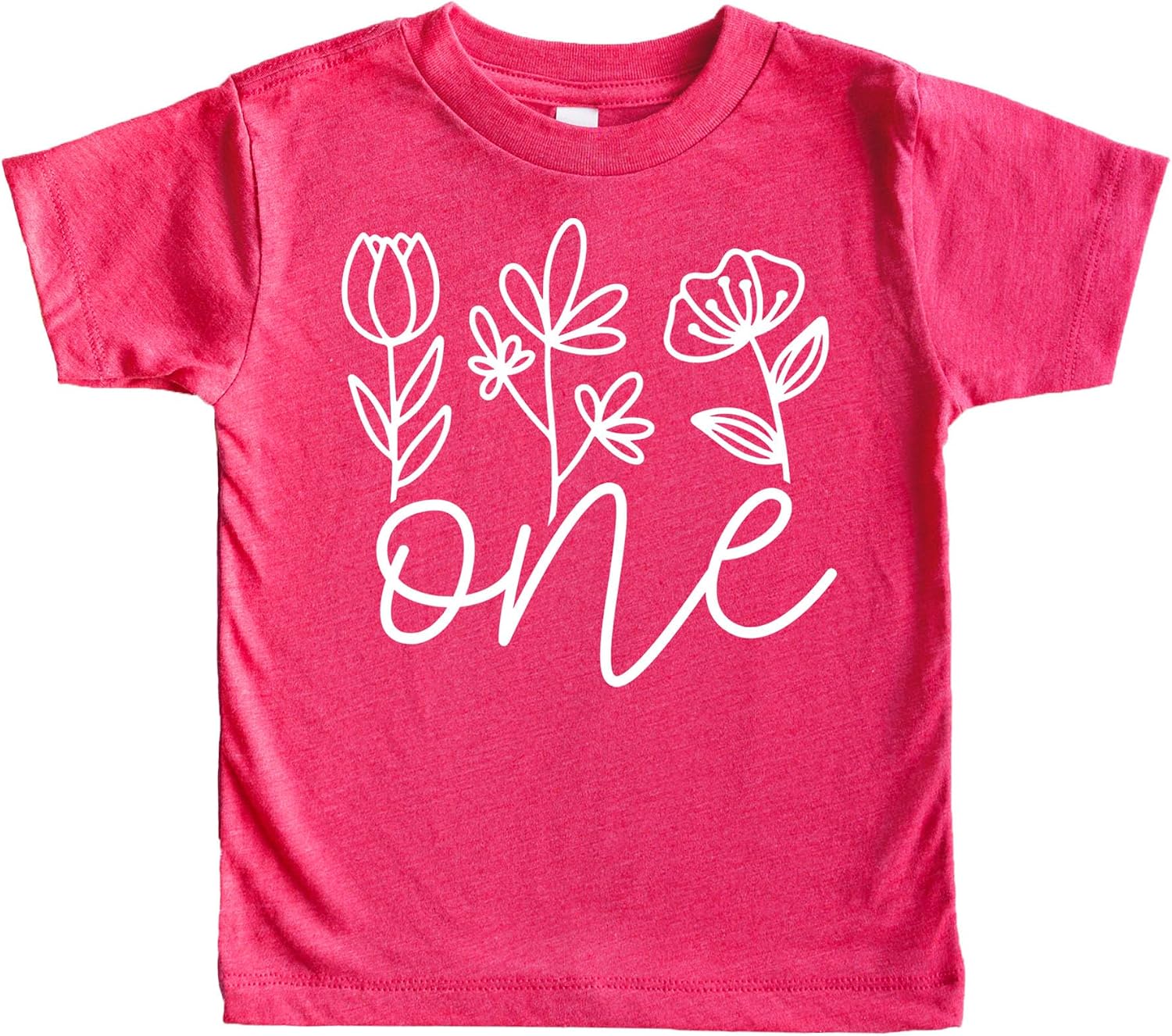 One Floral 1st Birthday Shirt for Baby Girls First Birthday Outfit