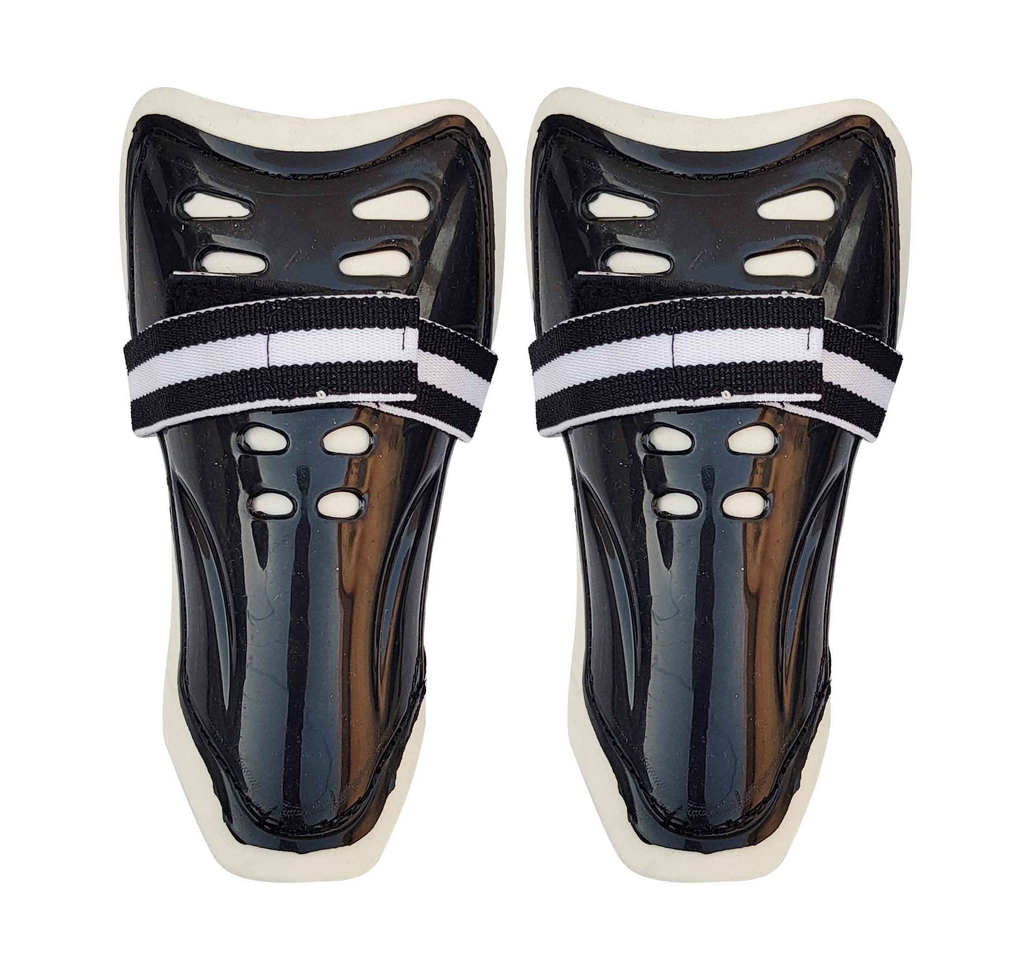 BOLDUPFootball Shinguard: No Strap Required Shinguard for Girls and Boys (Medium, White Foam Black)-image-2