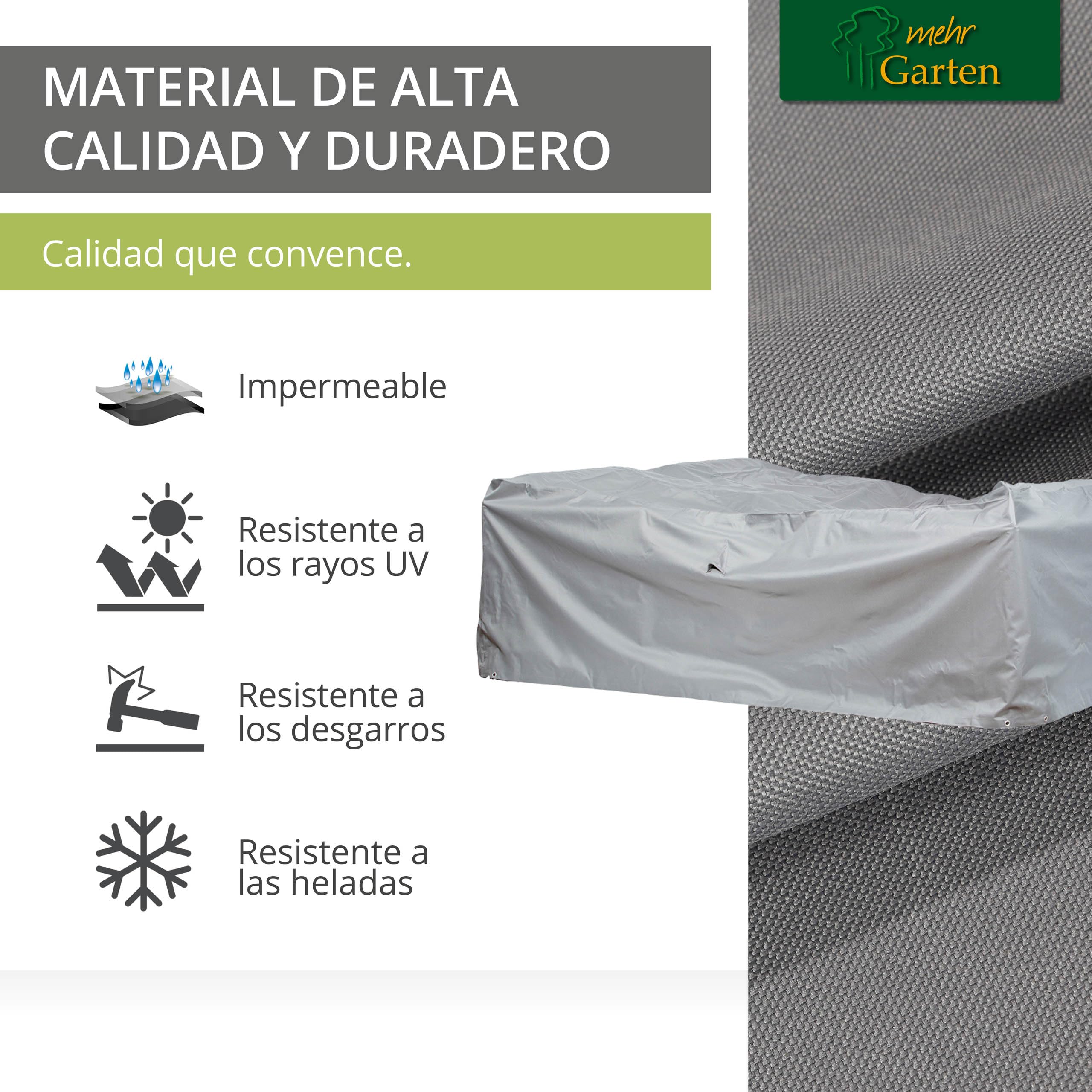 Funda salón de jardín rectangular 300x300x80 cm