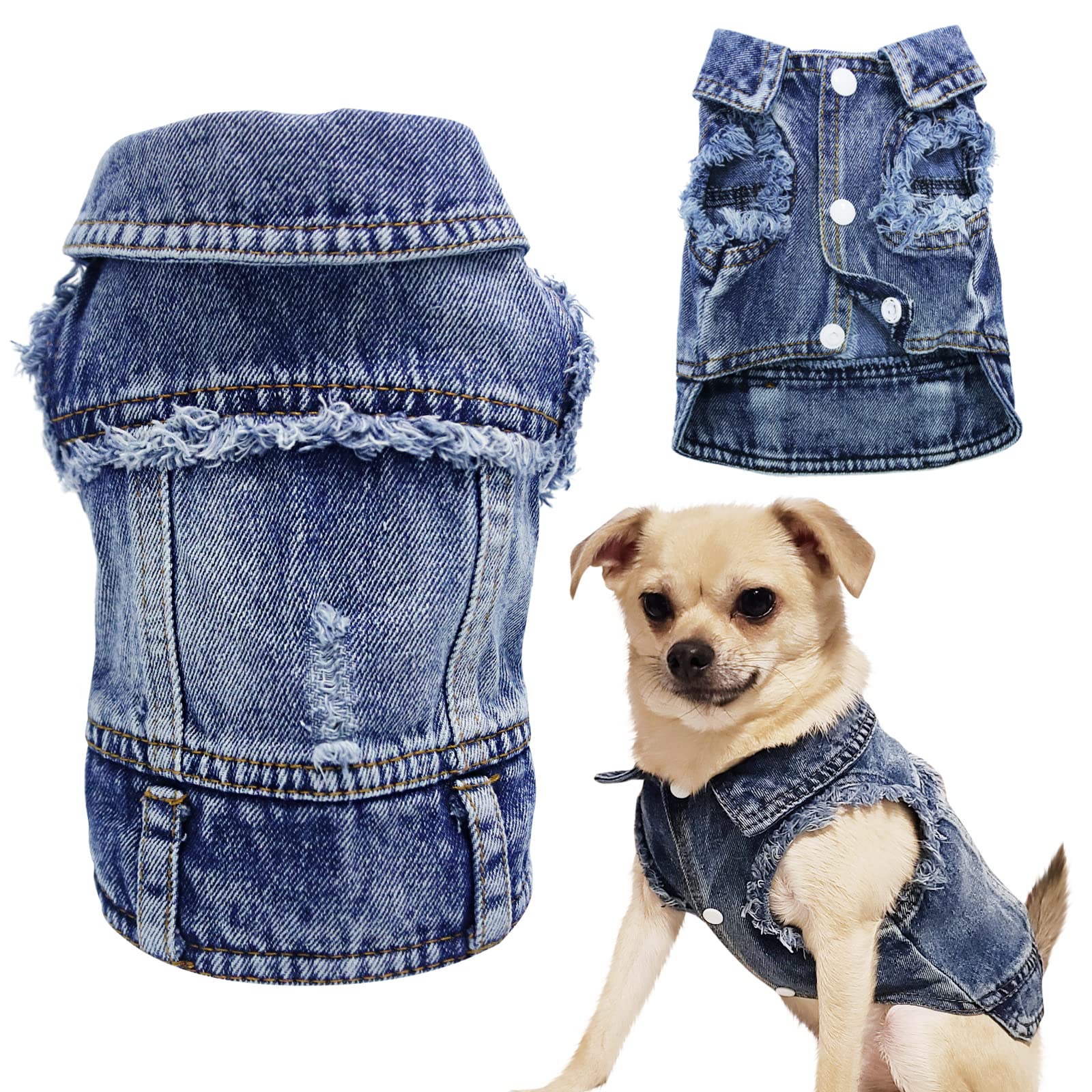 dog jean jacket amazon