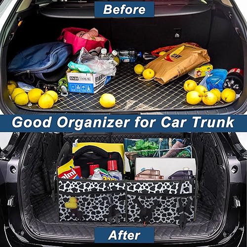 Miniatura 7 de Organizador de auto para SUV, almacenamiento de maletero con 6 bolsillos grandes con poliéster impermeable, accesorios de auto para mujereshombres,