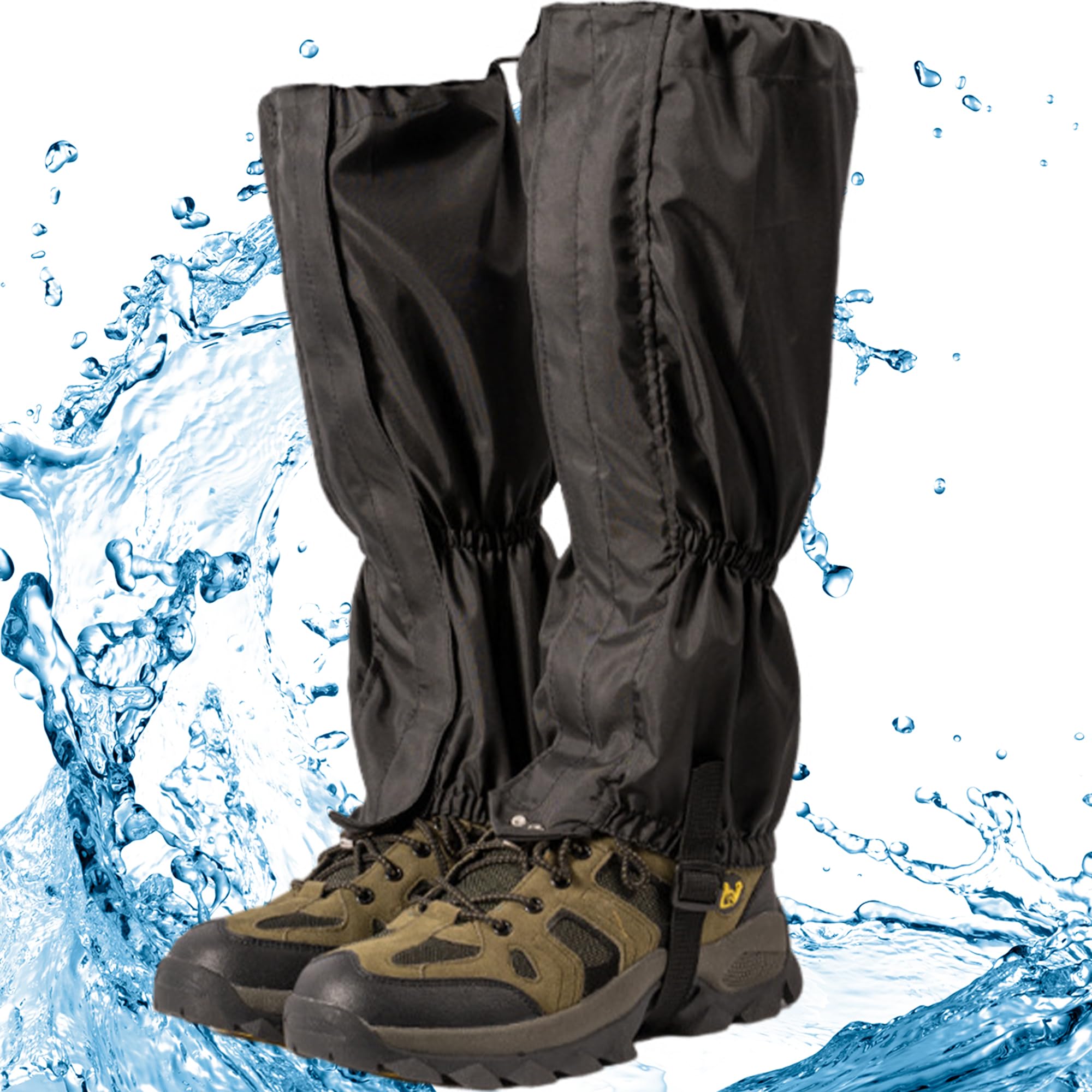 SQAQS Outdoor Gamaschen, wasserdichte Einstellbare Gamaschen, Schneegamaschen Wandergamaschen, Beinschutz Gaiter für Klettern, Trekking, Wandern, Radfahren, Angeln, Bergsteigen, Jagen