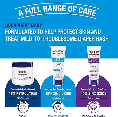 Miniatura 6 de Crema para sarpullido del pañal del bebé Aquaphor de 36oz paqete de 3