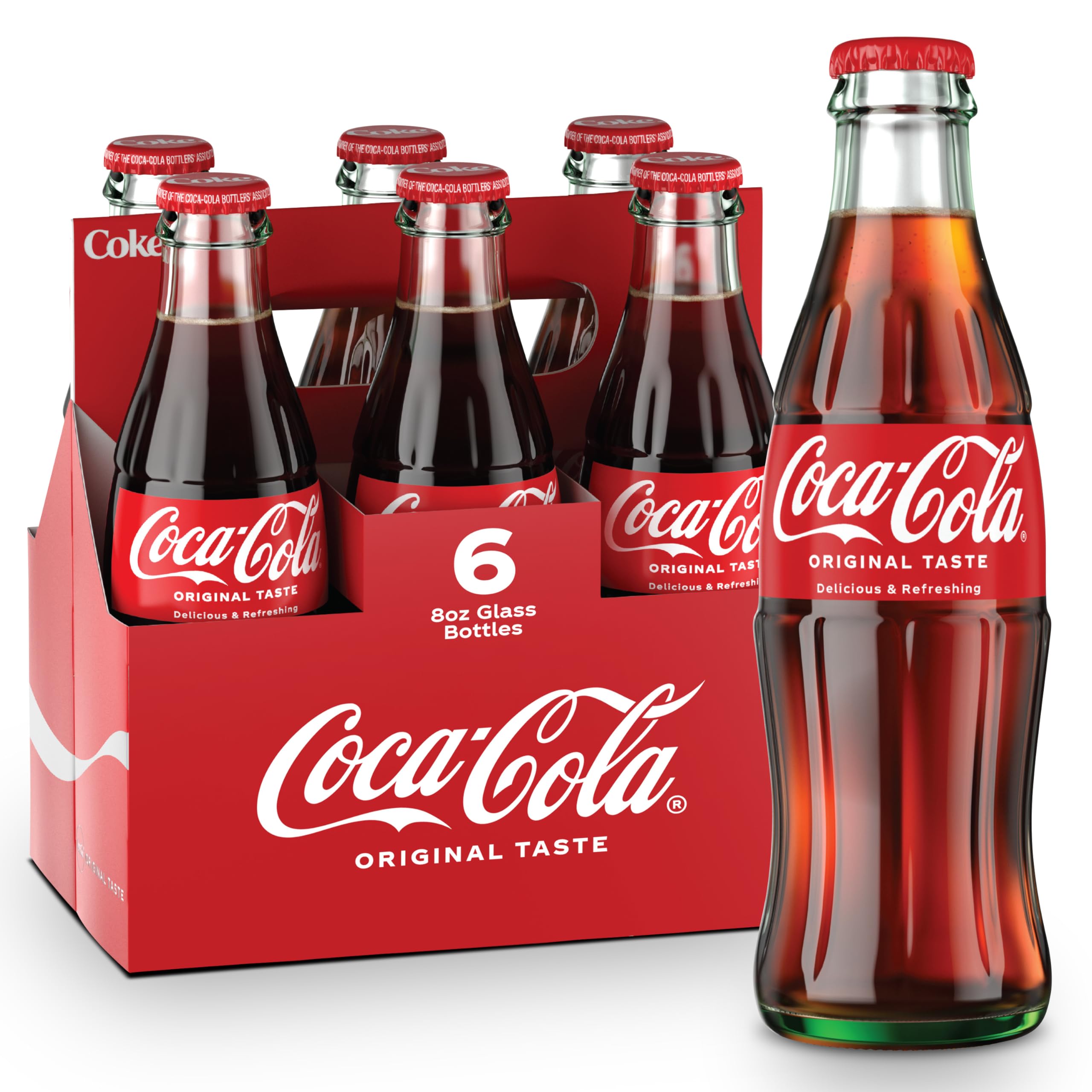 Coca-Cola Glass Bottle, 8 fl oz, 6 Pack