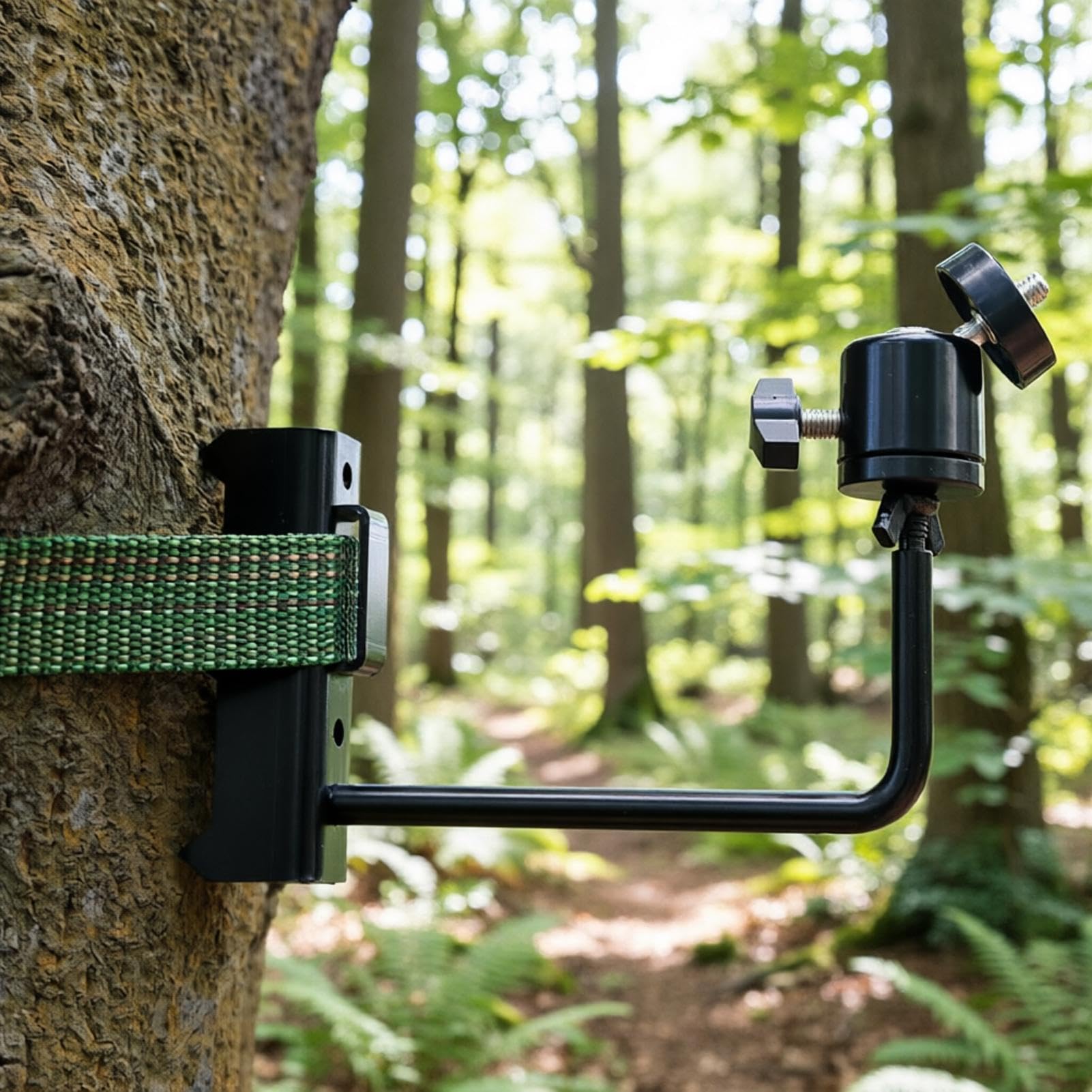 Genérico Soporte para cámara Trampa Soporte estable con tornillo de 1/4 | Soporte de cámara animal para árbol para propietario rancho tronco de árbol agrícola poste de valla patio trasero