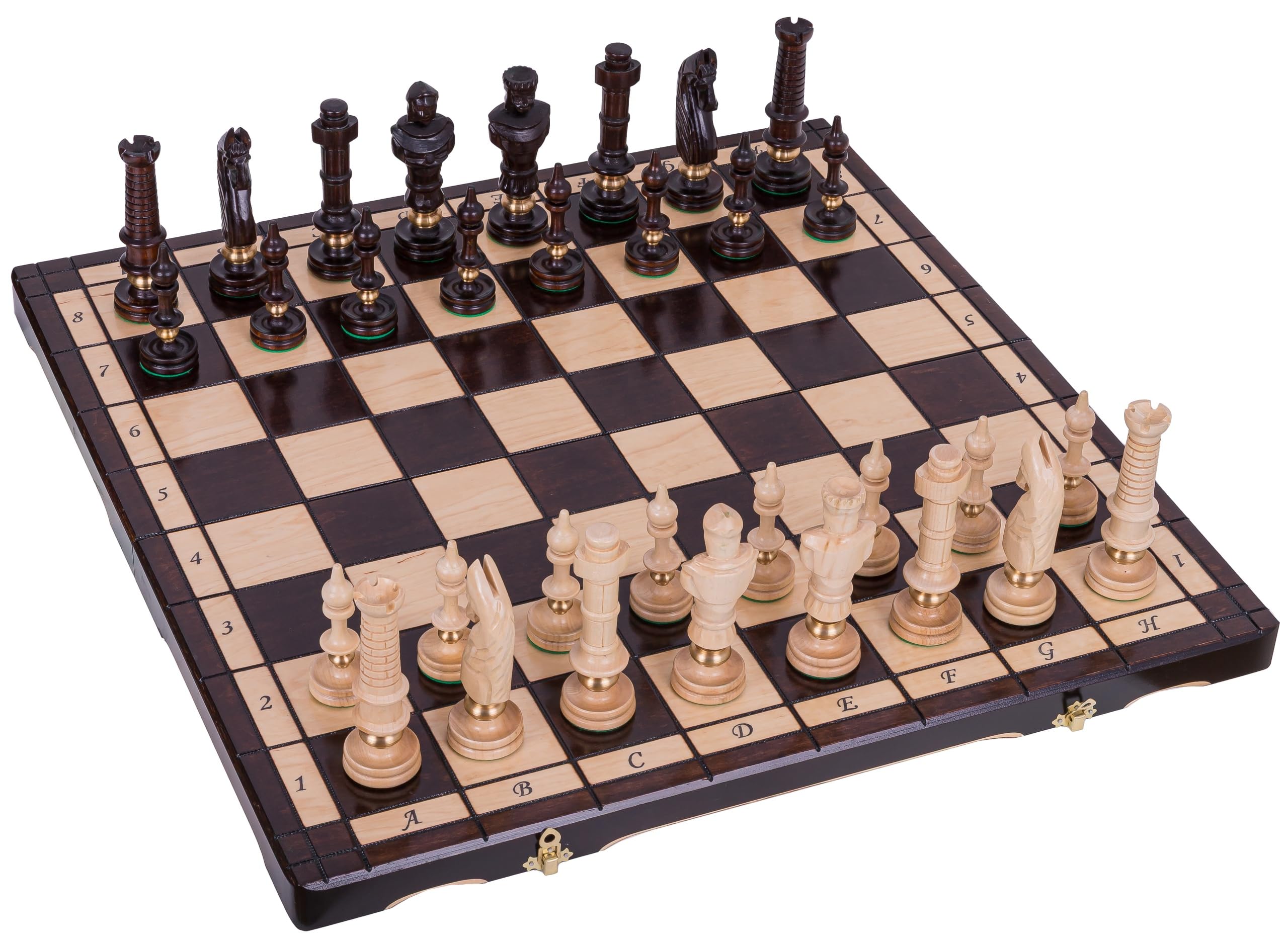 SQUARE - Scacchi in legno - ROYAL LUX - Classic - 65 x 65 cm - Scacchiera & I pezzi degli scacchi