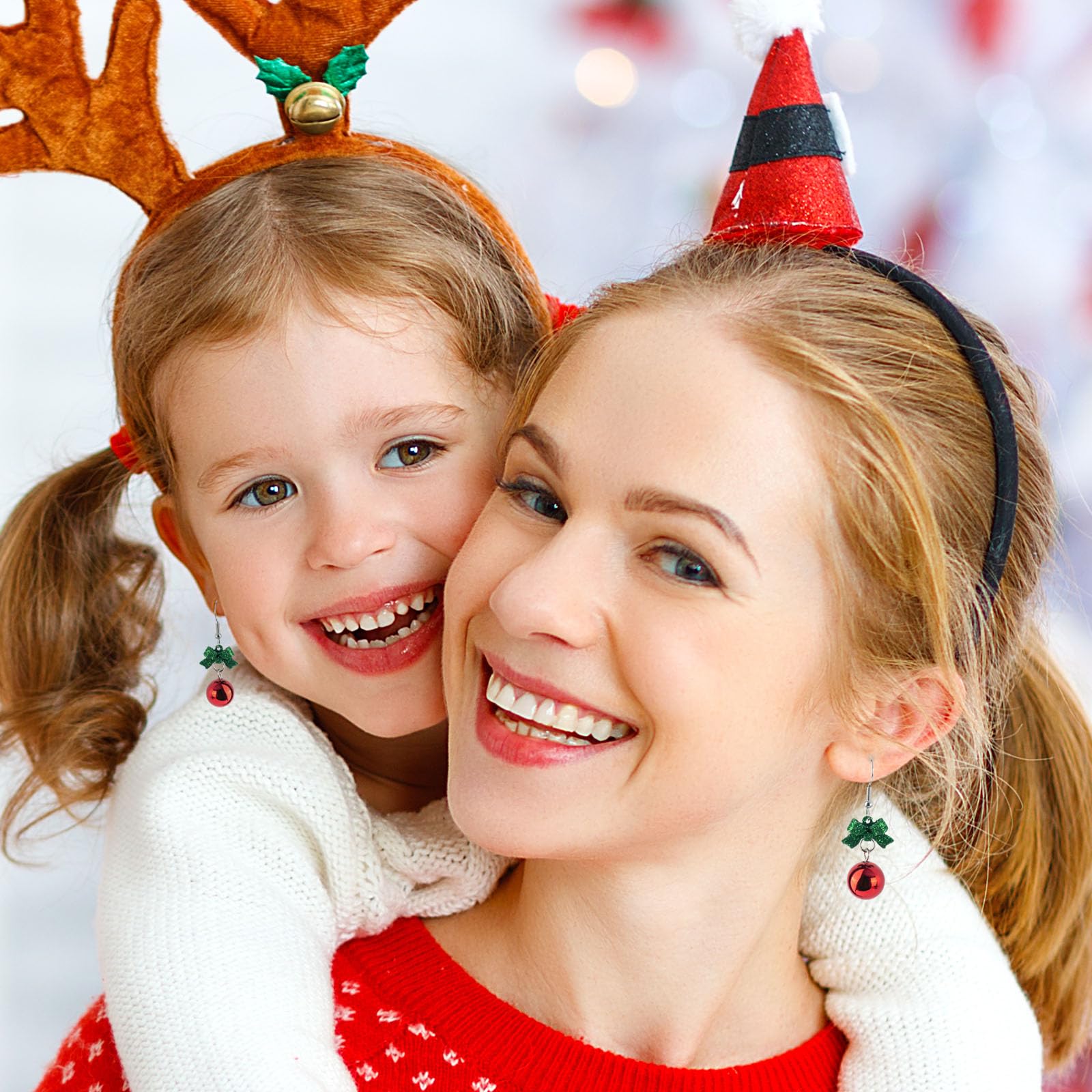 GWAWG Pendientes Navideños, Pendientes Colgantes, Pendientes Navidad Mujer, Joyas de Regalo para Ella