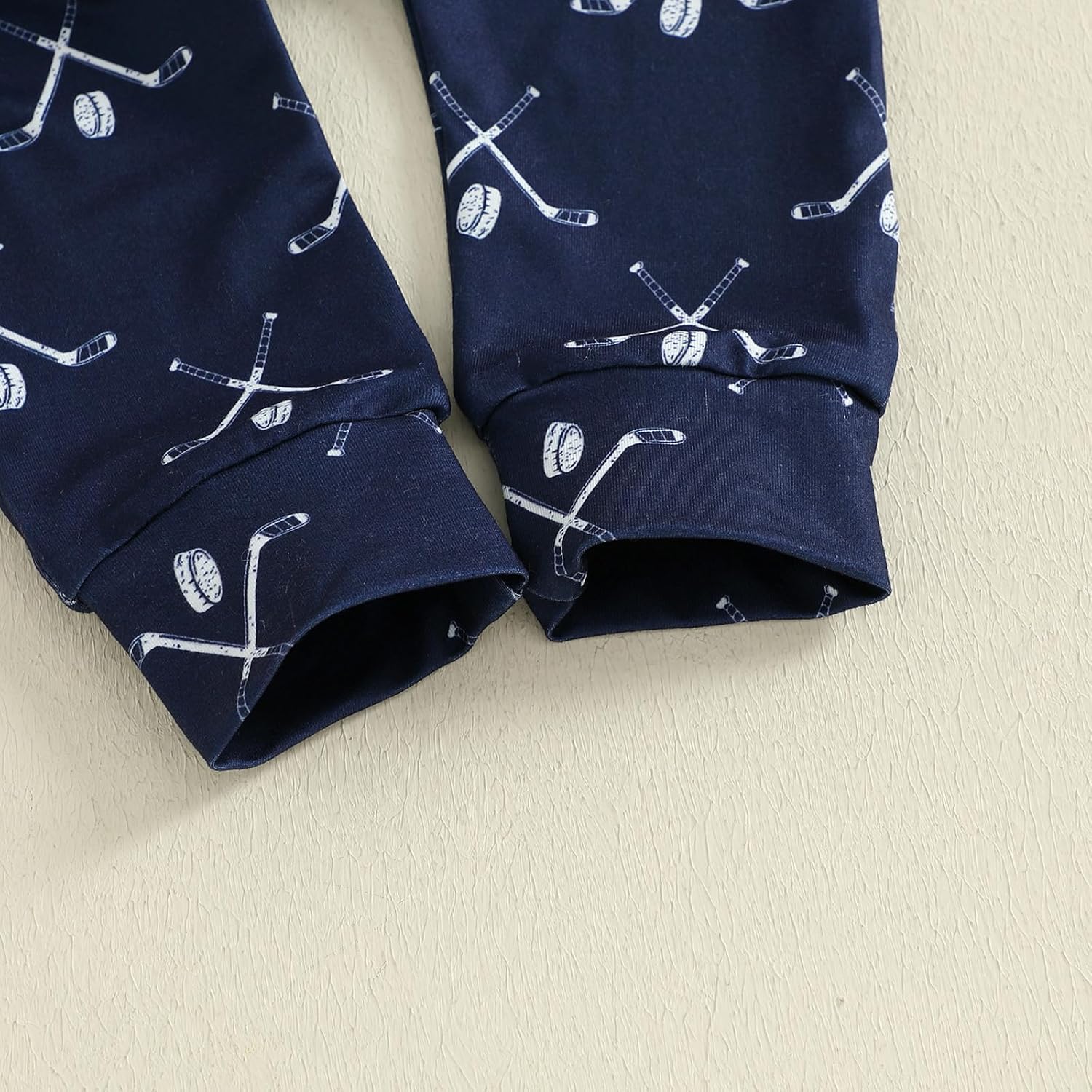 Newborn Fall Winter Outfit Funny Letters Print Baby Onesie and Pants Hat Set Cute Hockey Outfit Baby Boy 0-18M - Image 7