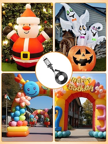 Miniatura 7 de Adaptadores inflables de repuesto de 12 V y 1 A para Pascua, Día de San Patricio, adaptador de fuente de alimentación de clase 2 con cables de