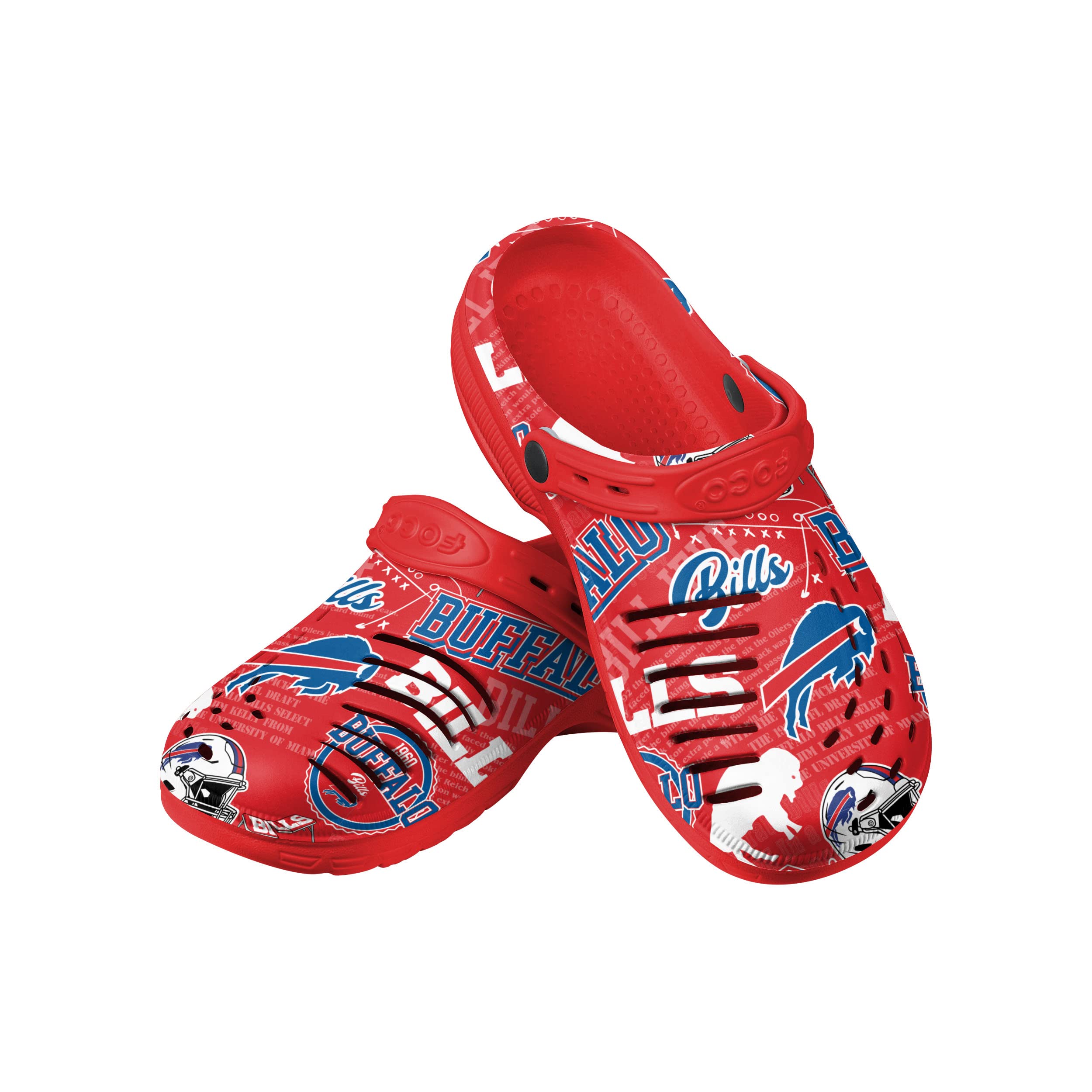 FOCO Arizona Cardinals NFL Mens Historic Print Clog with Strap