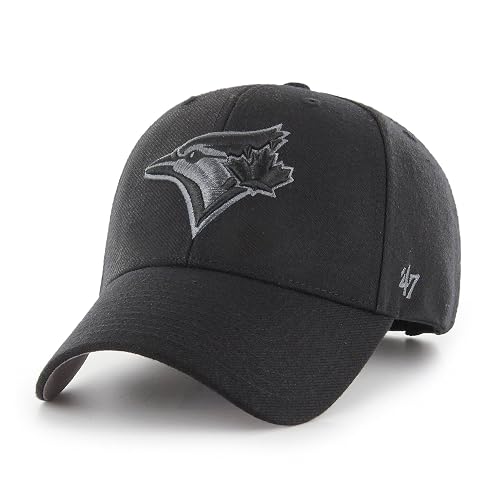 Men's Blue Jays Black/Charcoal MVP Adjustable Hat - One Size