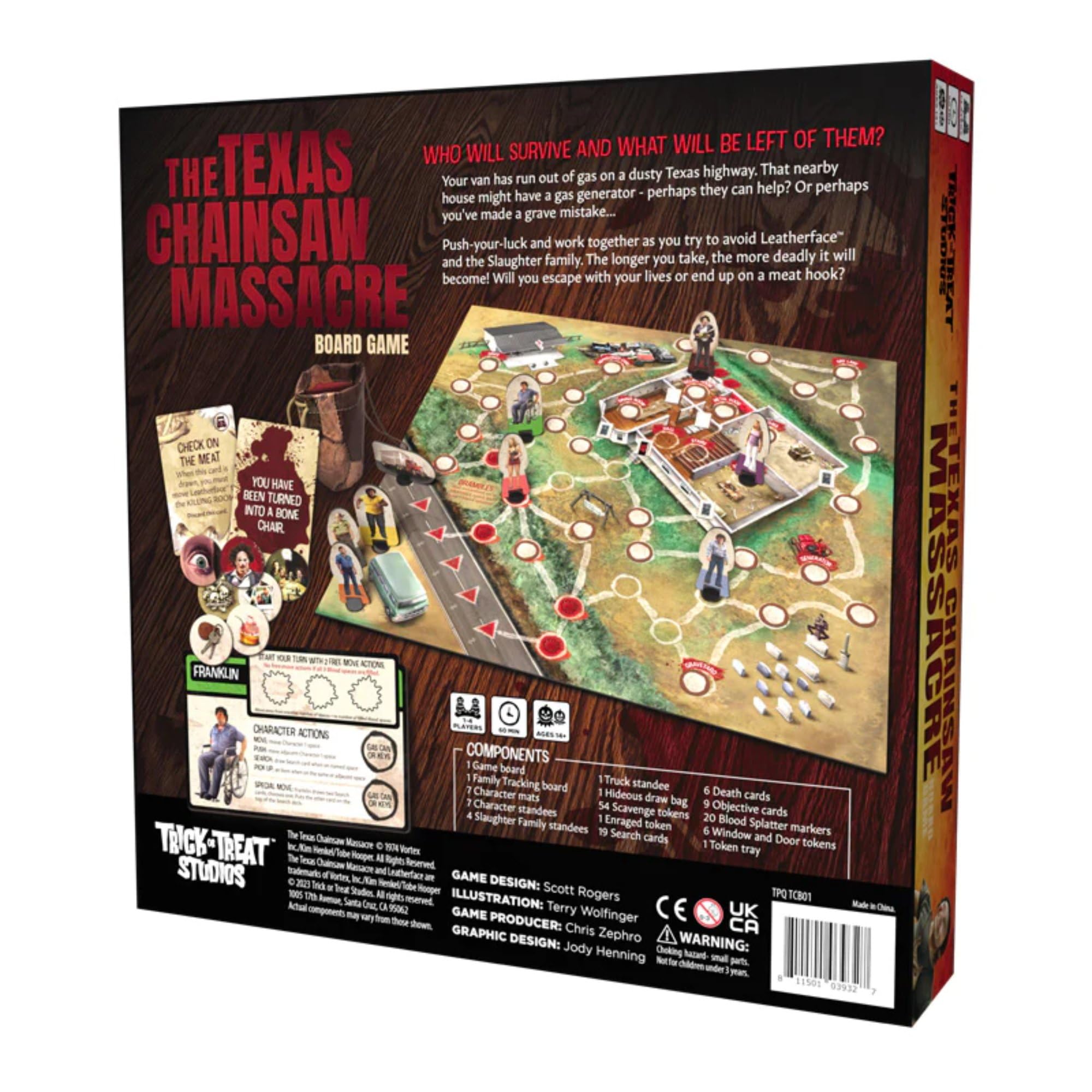 Trick Or Treat Studios - Massacro di Motosega del Texas: Gioco da Tavolo Cooperativo per 1-4 Giocatori, Età 14+