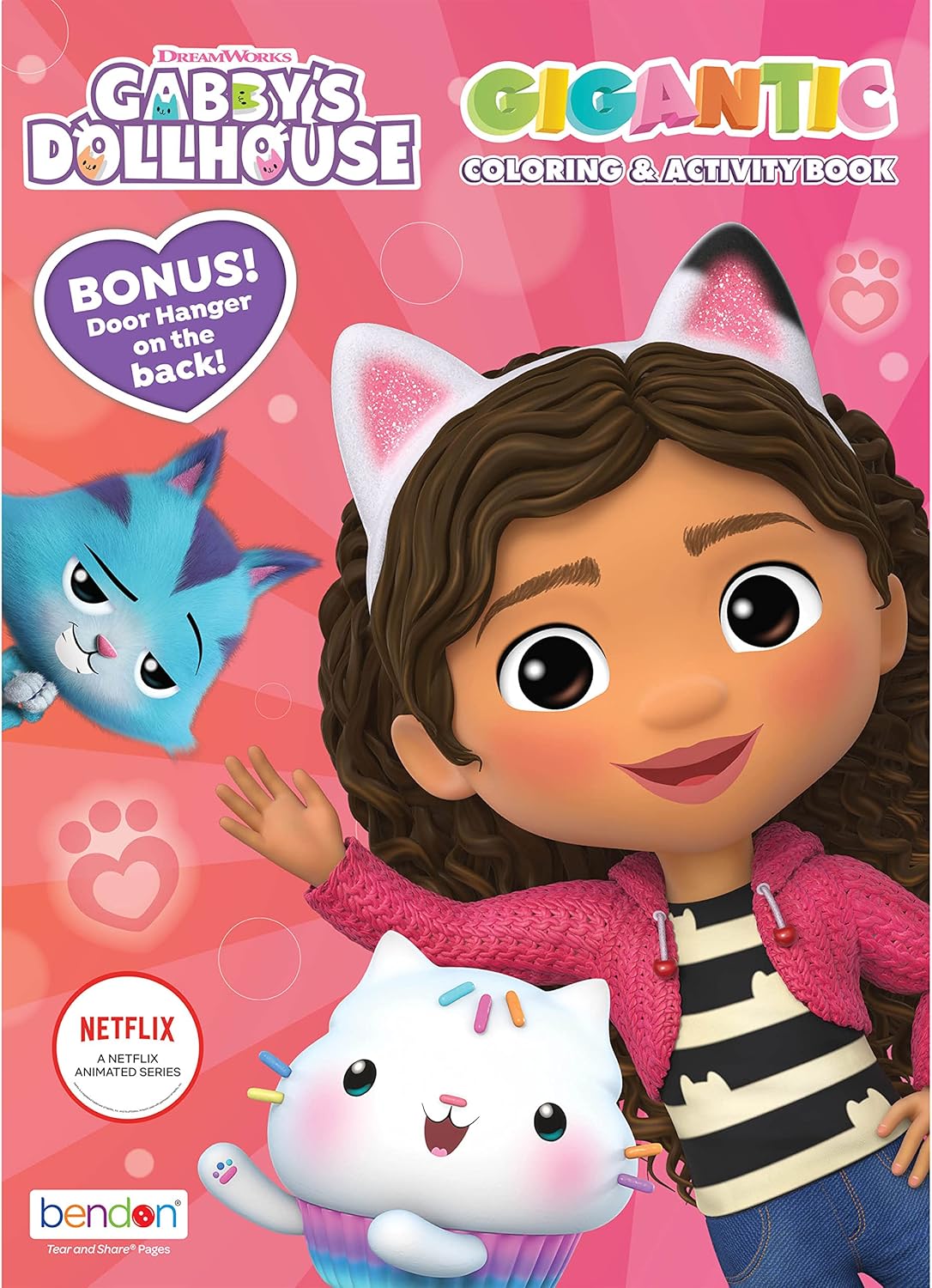 Gabby's Dollhouse Gigantic Coloring and Activity Book Includes Games