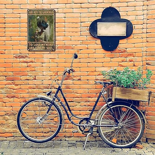 Vista 34 de LIUAXICIA Letreros de metal divertidos para jardín, letreros de metal con diseño de colibrí, para garaje, hogar, cafetería, bar, granja, pared